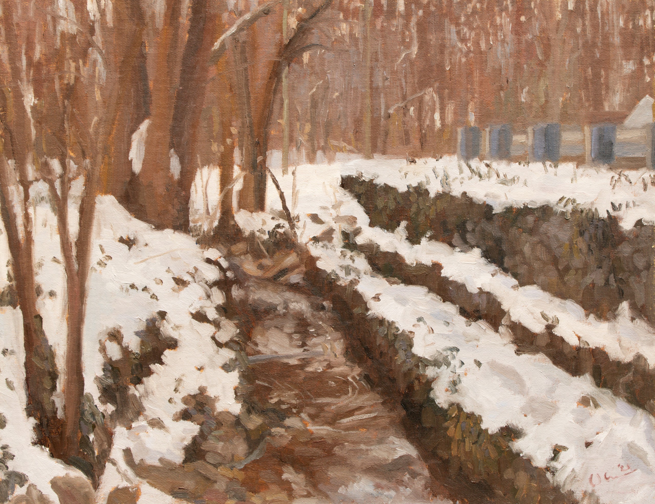 The Creek, Winter, 2021, Oil