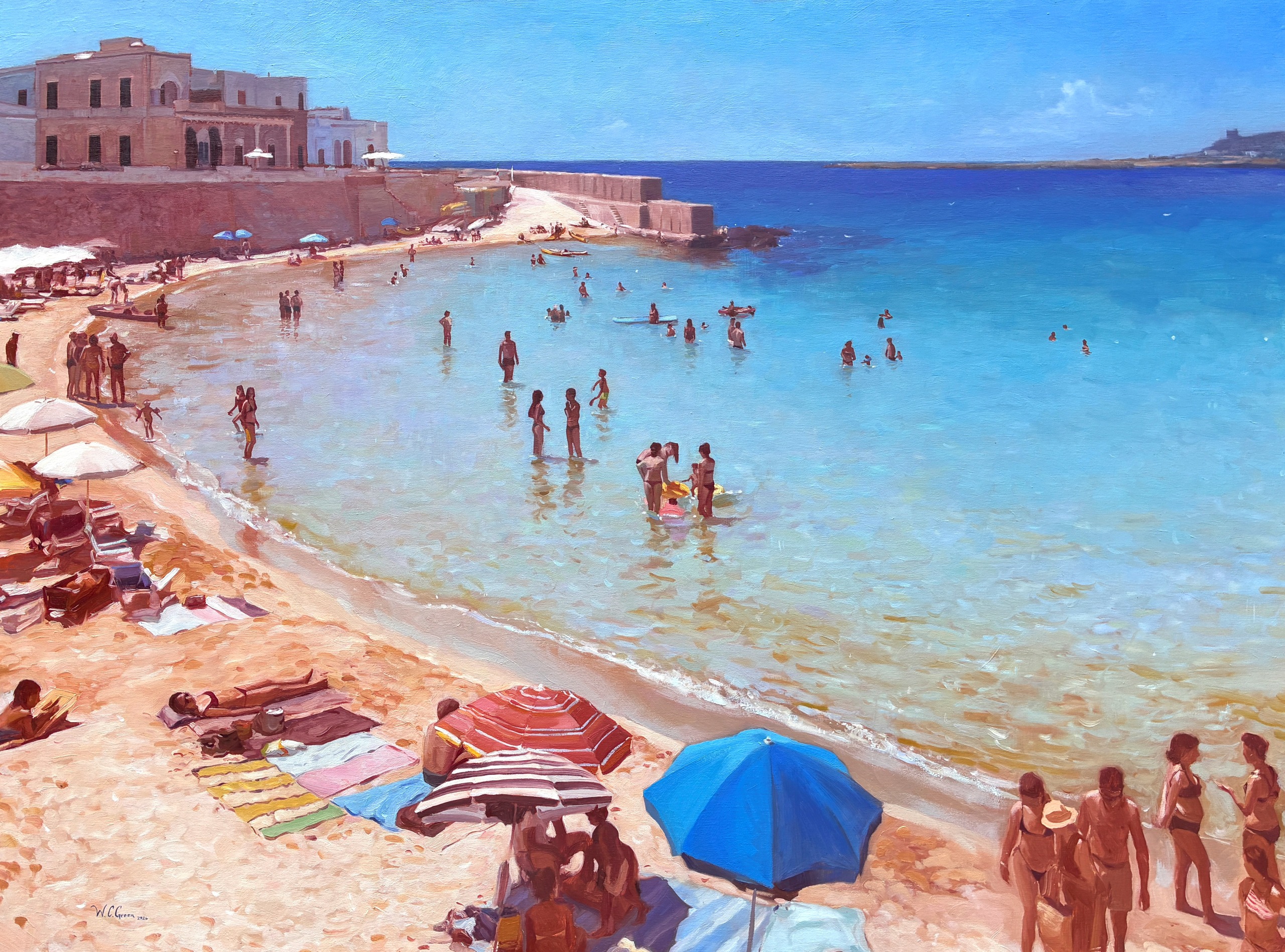 Santa Maria al Bagno, 2026. Oil on canvas · 36 × 48 in