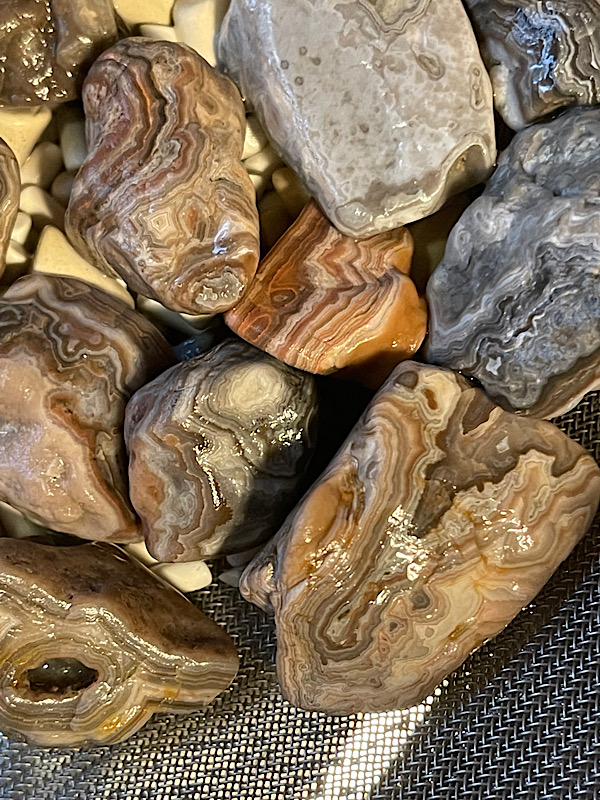 lace agate tumble Week 2 updated Rock Tumbling Hobby
