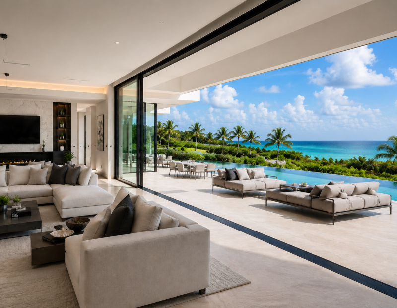 Full-villa flooring program — St. Barthélemy