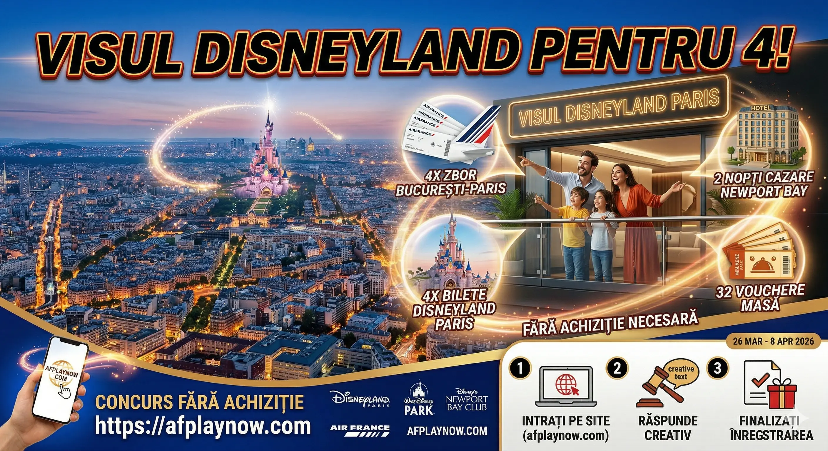 ✨ Zboară spre magia Disneyland Paris cu Air France! ✨ - Concurs Gratuit | Concursier