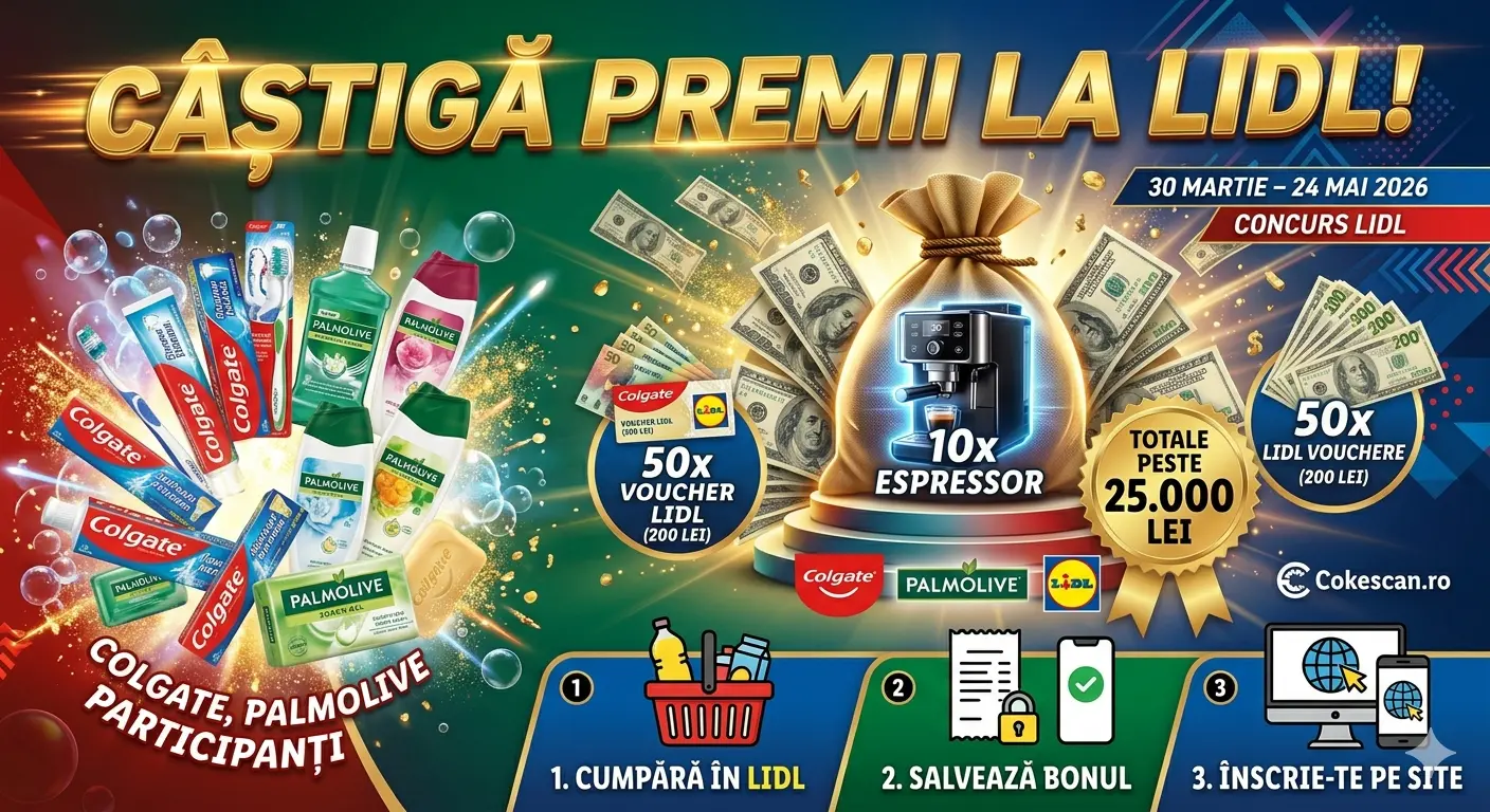 Concurs – Colgate sau Palmolive de la Lidl – Câștigă premii până pe 24 mai 2026 - Concursier