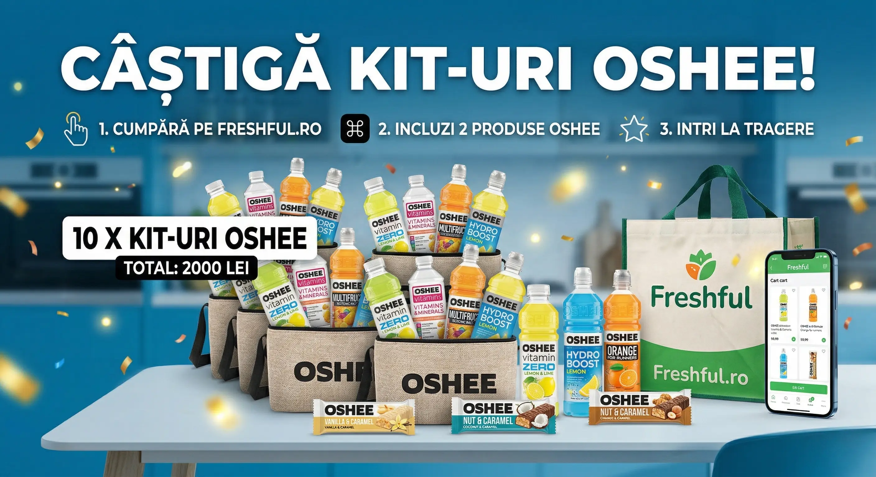 Concurs – Comandă cel puțin 2 produse OSHEE de la Freshful – Câștigă premii până pe 12 april...