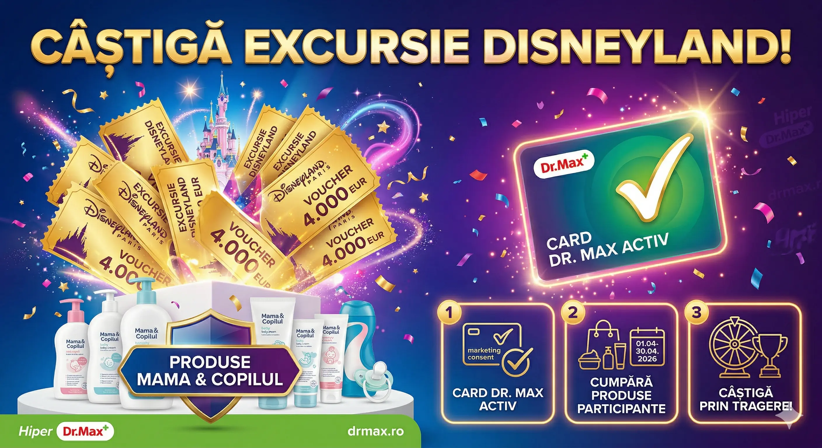Concurs – Produse din categoria „Mama & Copilul” de la Dr.Max – Câștigă premii până pe 30 ap...