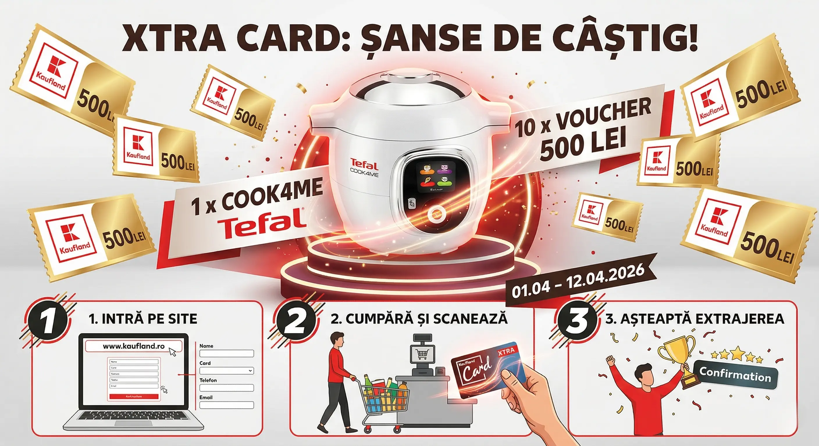 Concurs – Faci cumpărături de orice valoare de la Kaufland – Câștigă premii până pe 12 april...