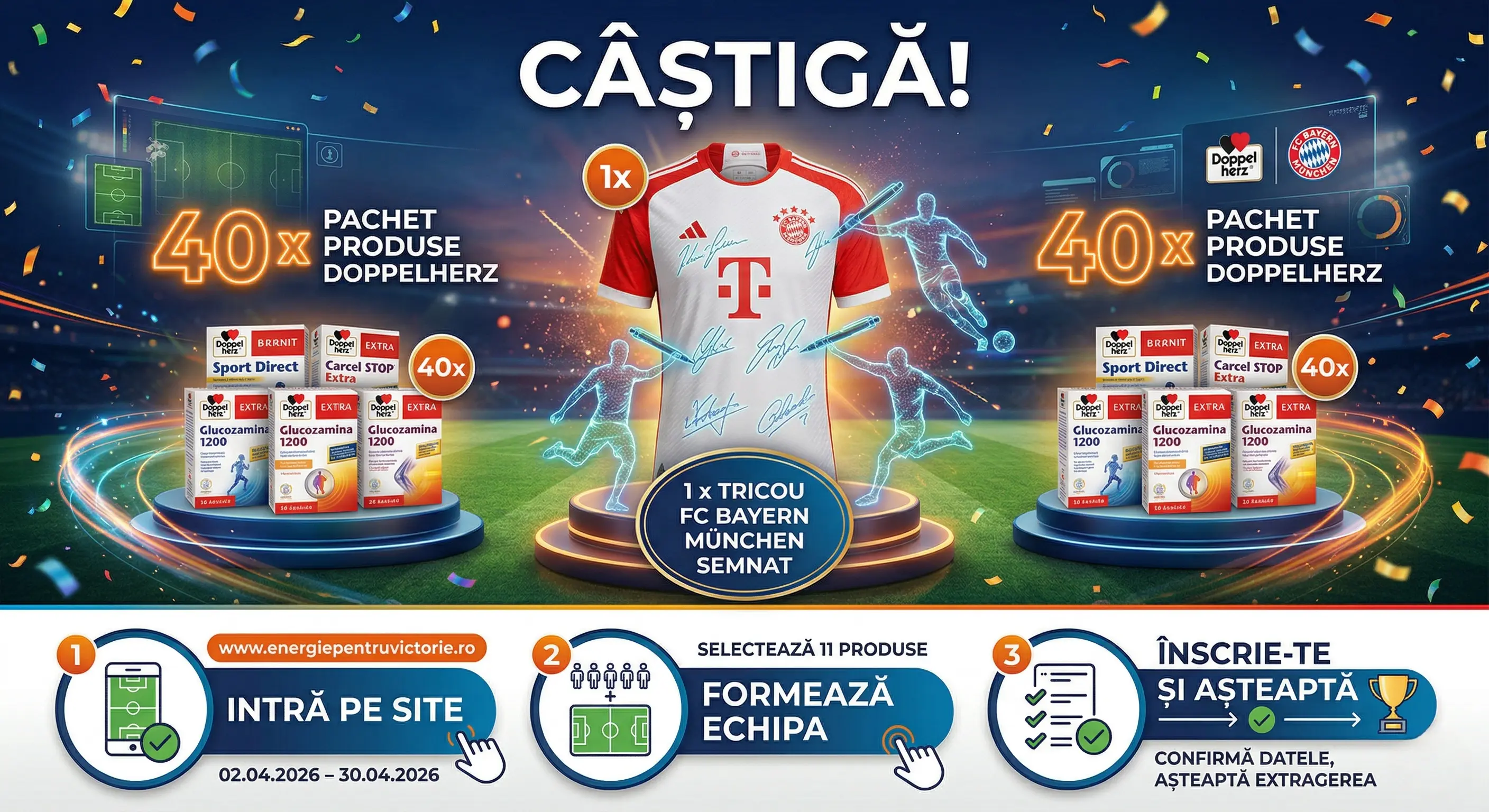 ⚽ Fă-ți echipa de campioni cu Doppelherz și FC Bayern! ✨ - Concurs Gratuit | Concursier
