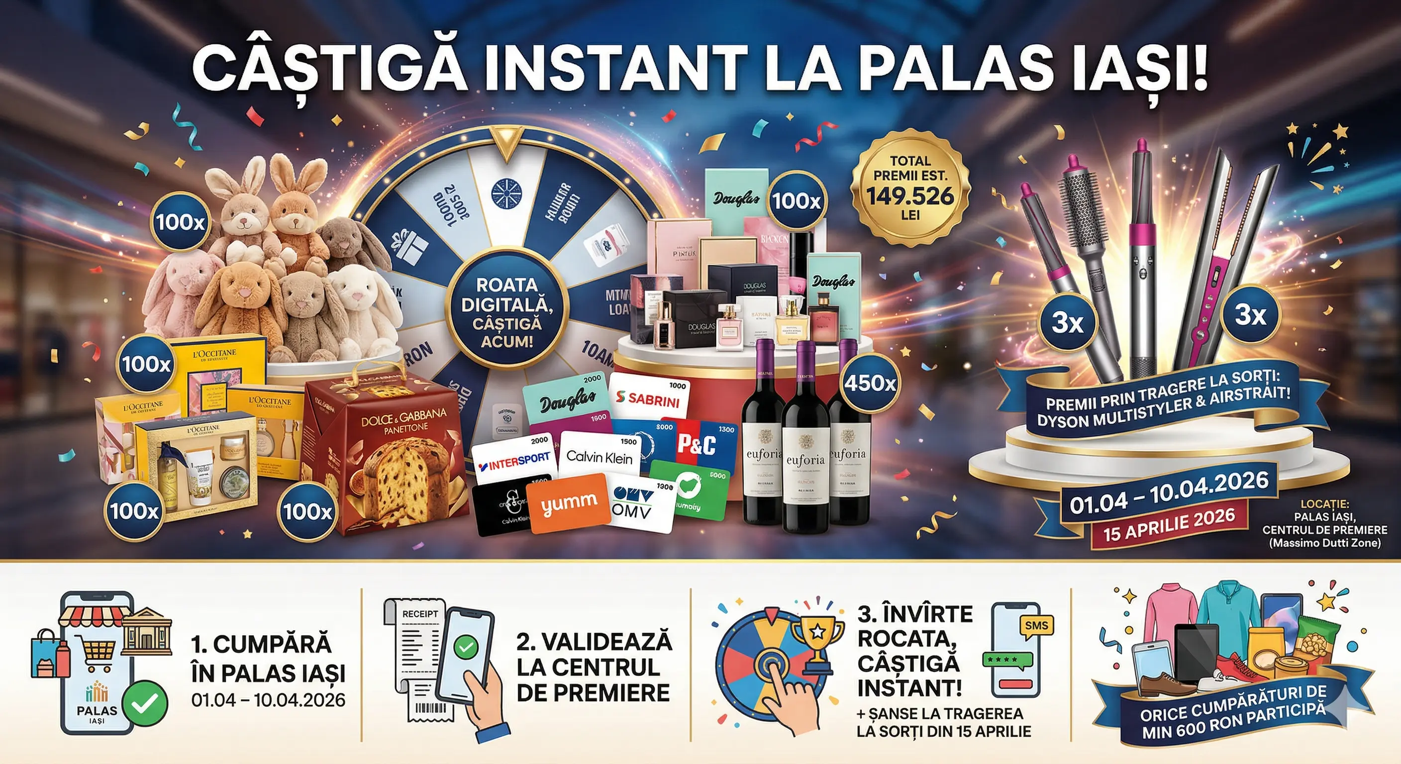 Concurs Palas Iași: Cumpără și câștigă Dyson Airwrap (până pe 10 Apr) - Concursier