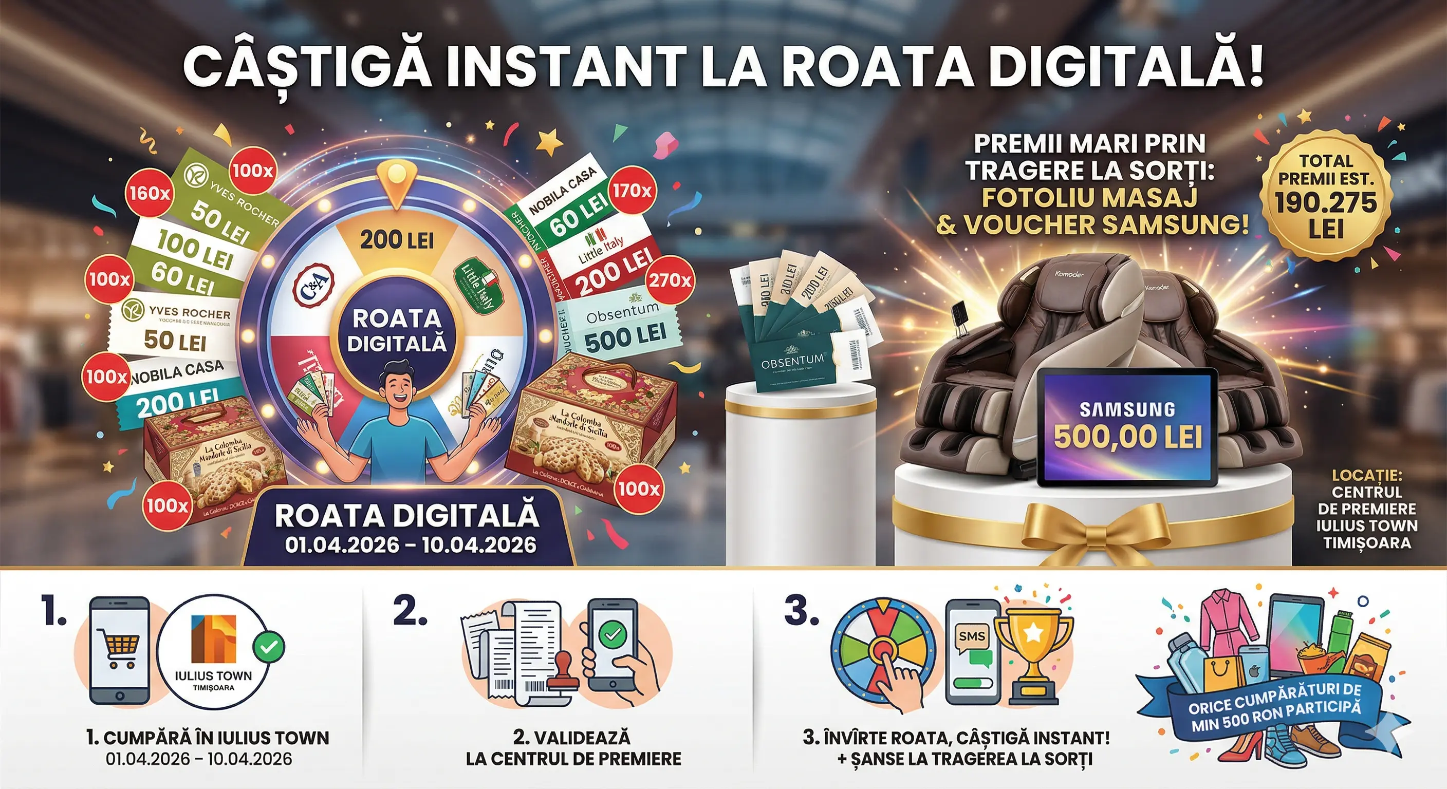 Concurs Iulius Town: Cumpără și poți câștiga Fotoliu Masaj! (până pe 10 Apr) - Concursier