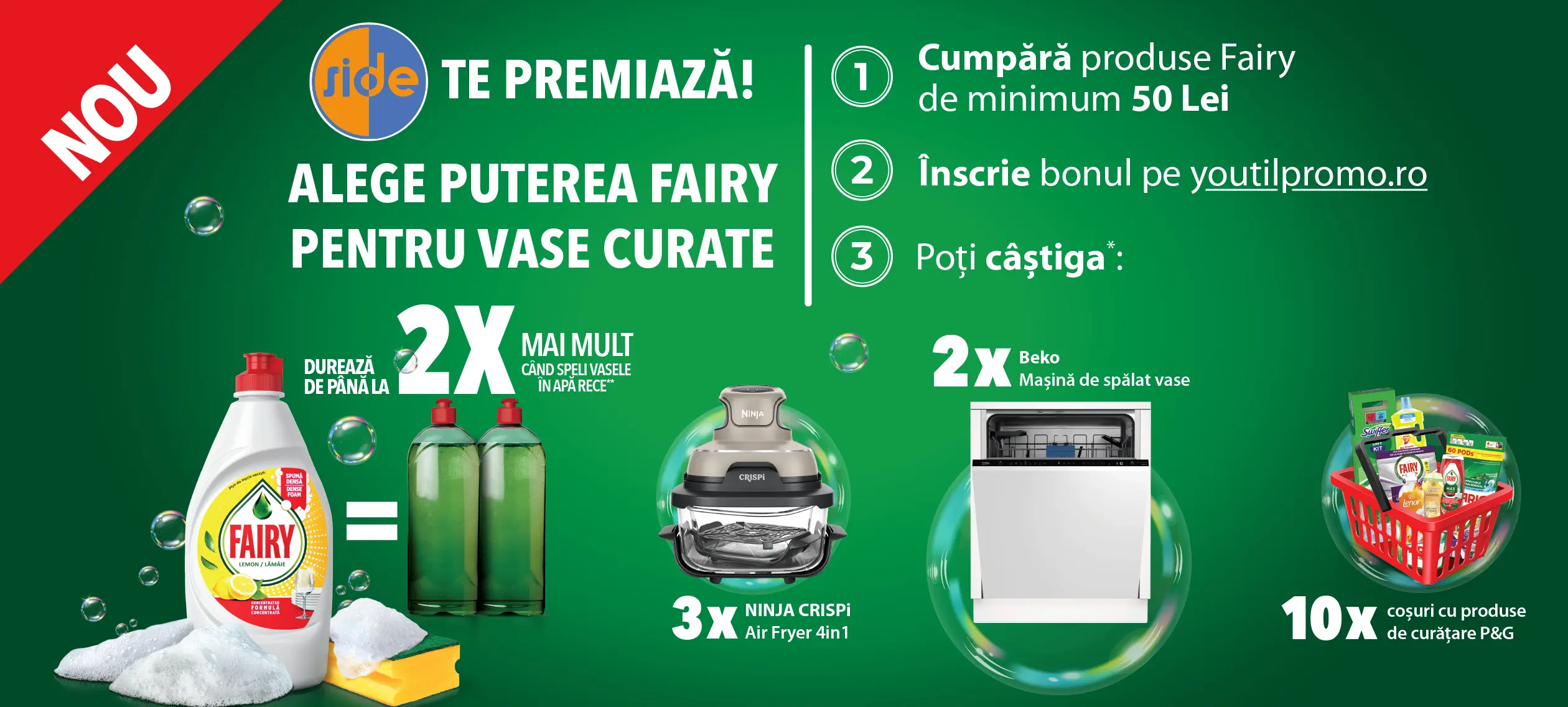 Concurs Fairy la SIDE! Cumpără și poți câștiga o mașină de spălat vase! (până pe 6 Mai) - Co...