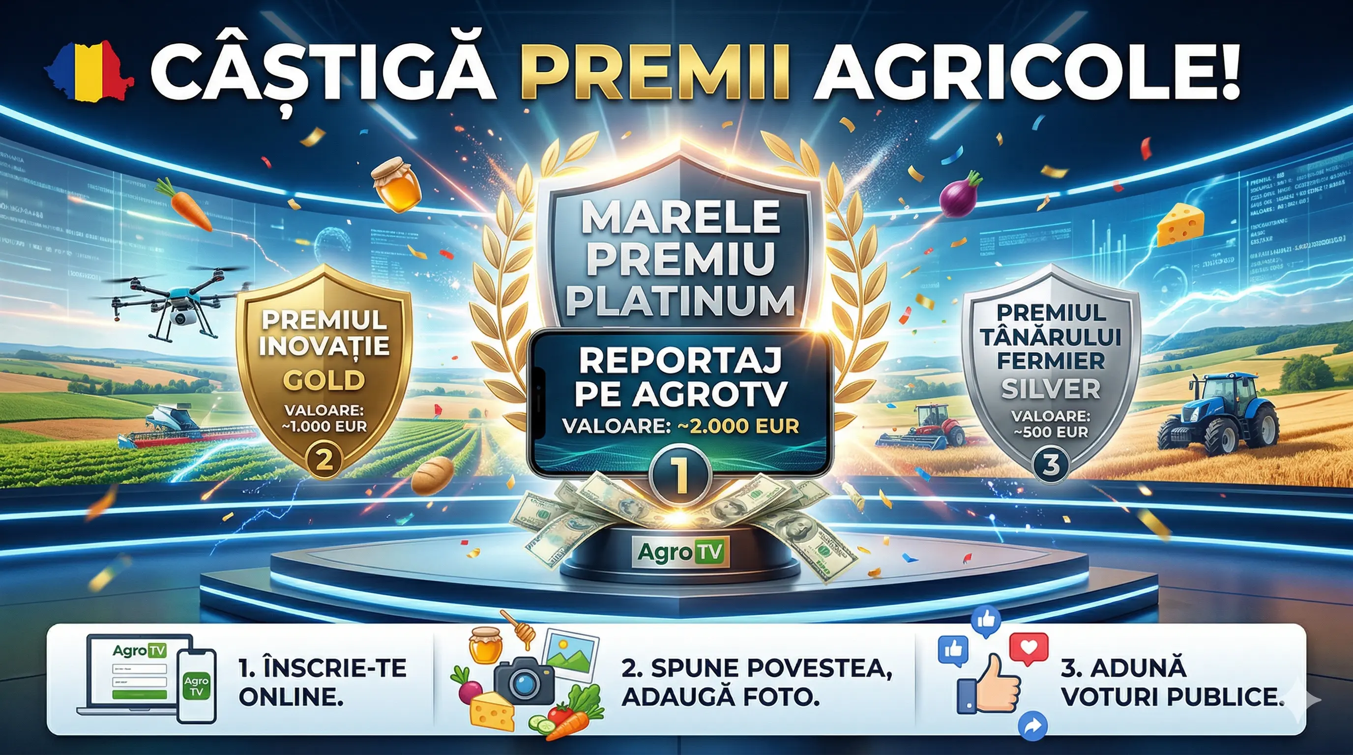 🚜 Devino Fermierul Anului cu Agro TV la AGRARIA! ✨ - Concurs Gratuit | Concursier
