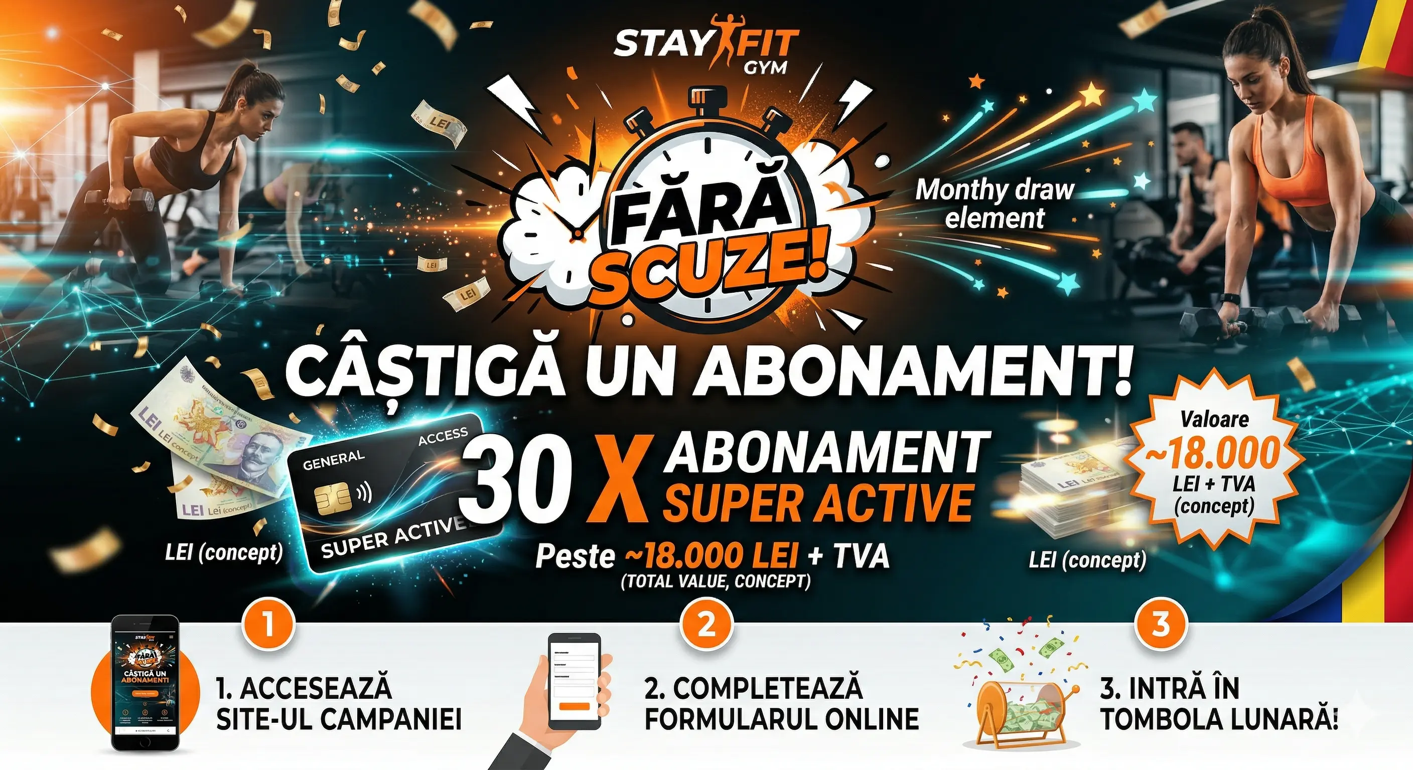 💪 Renunță la scuze și antrenează-te cu Stay Fit Gym! ✨ - Concurs Gratuit | Concursier