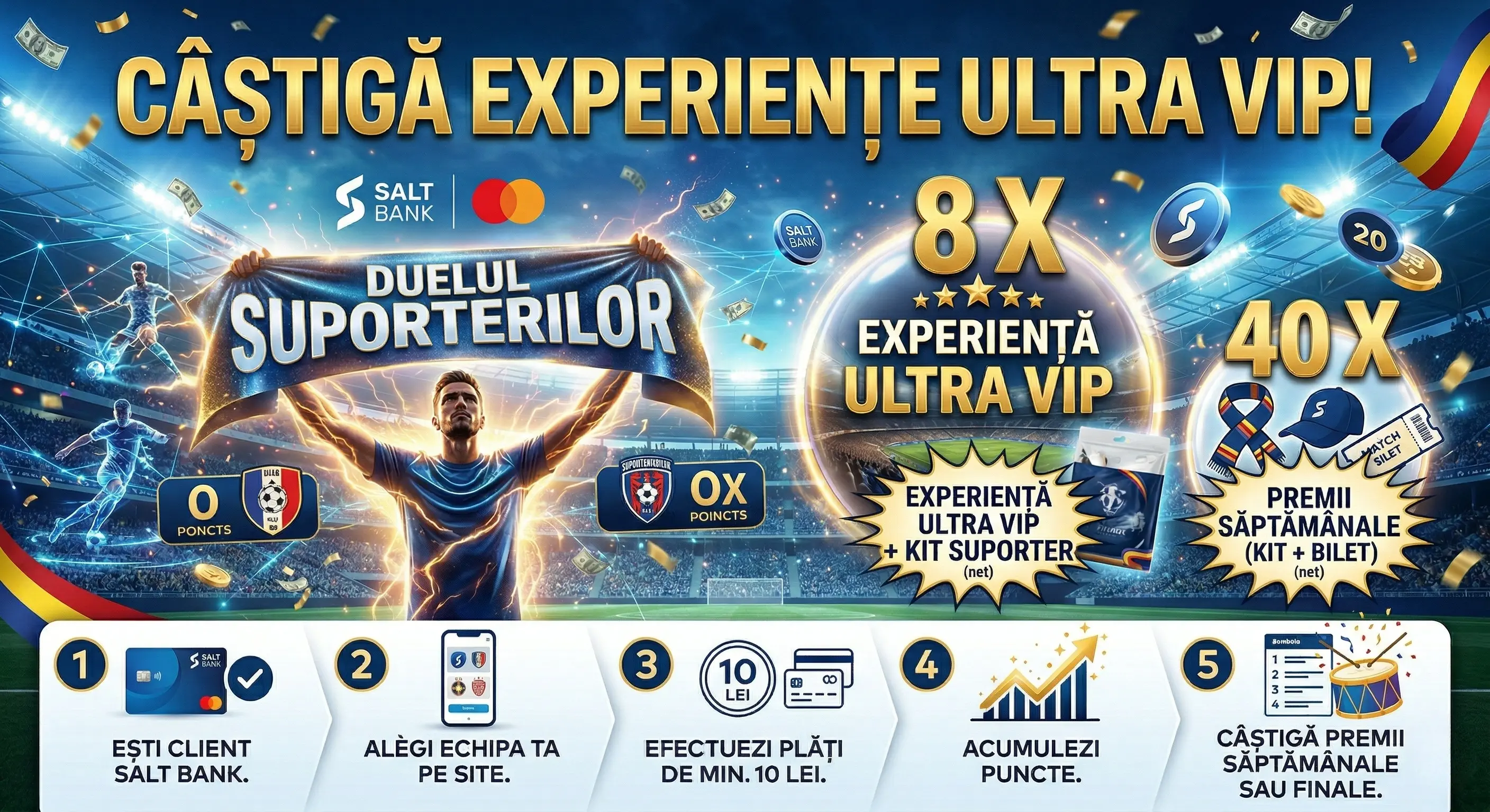 ⚽ Fii Ultra VIP la SuperLigă cu Salt Bank! ✨ - Concurs Gratuit | Concursier
