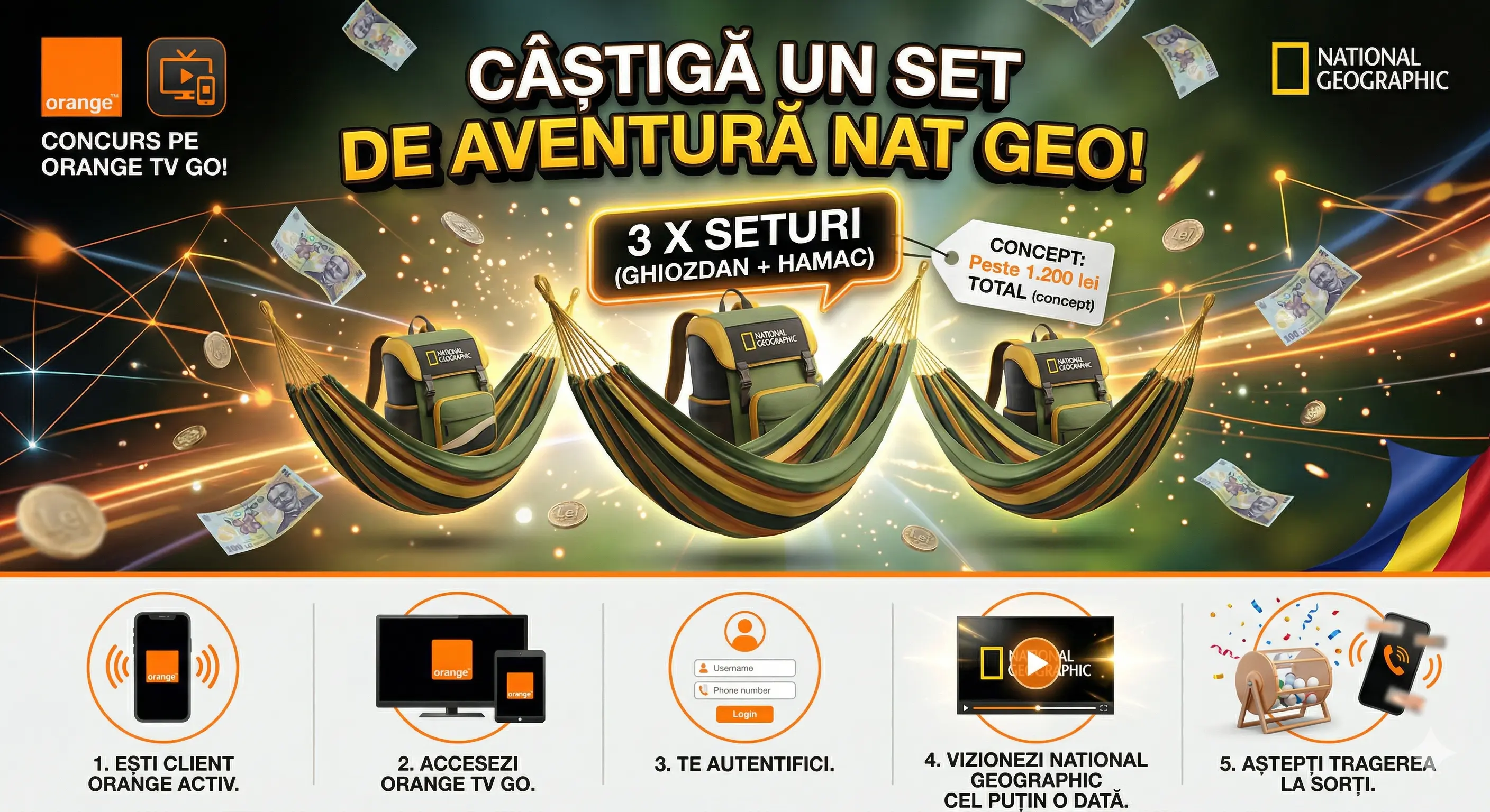 🌍 Câștigă seturi de explorator cu Orange TV Go! ✨ - Concurs Gratuit | Concursier
