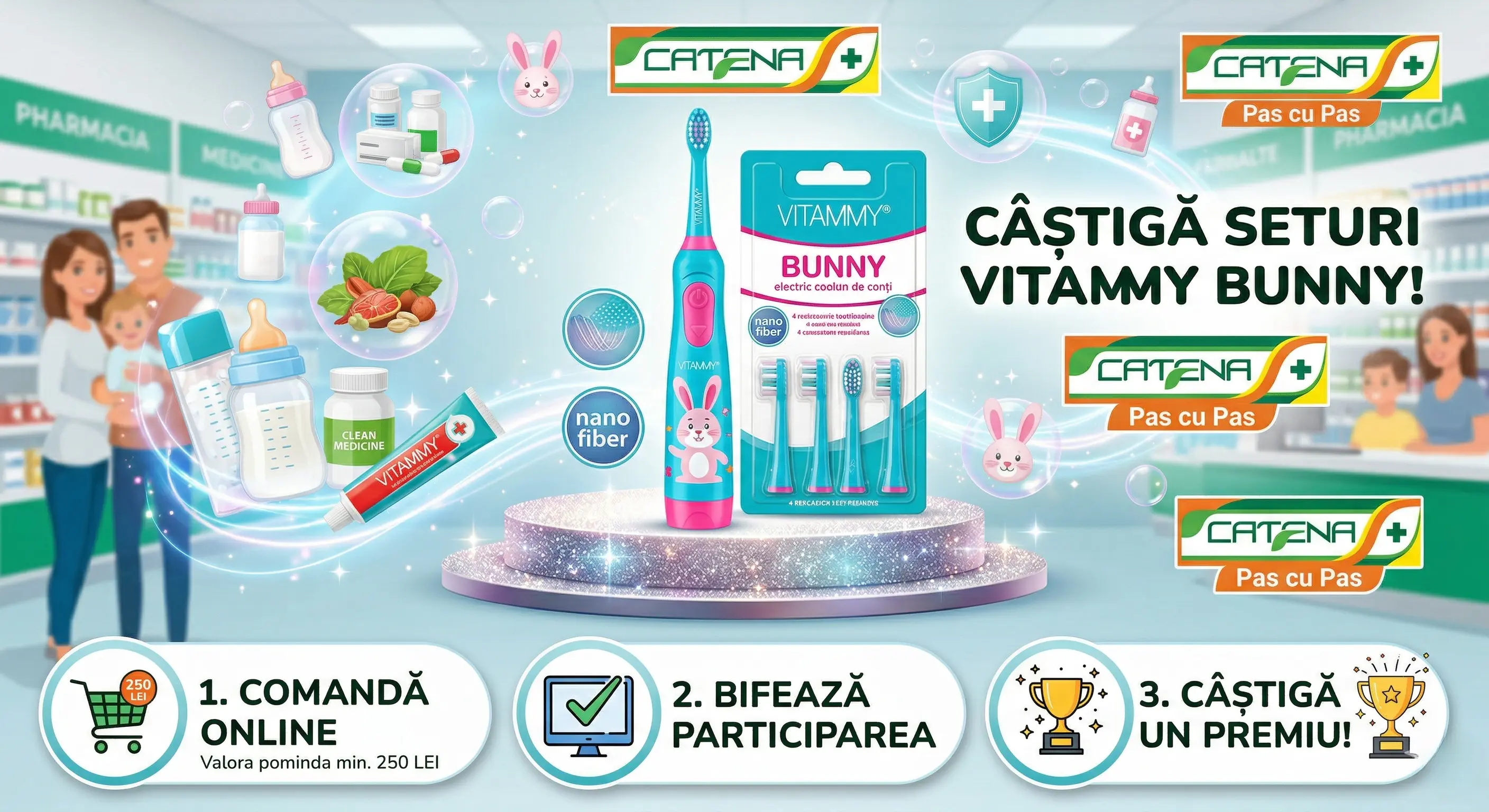 Concurs Catena Pas cu Pas: Periuțe electrice CADOU! (până pe 30 Apr) - Concursier