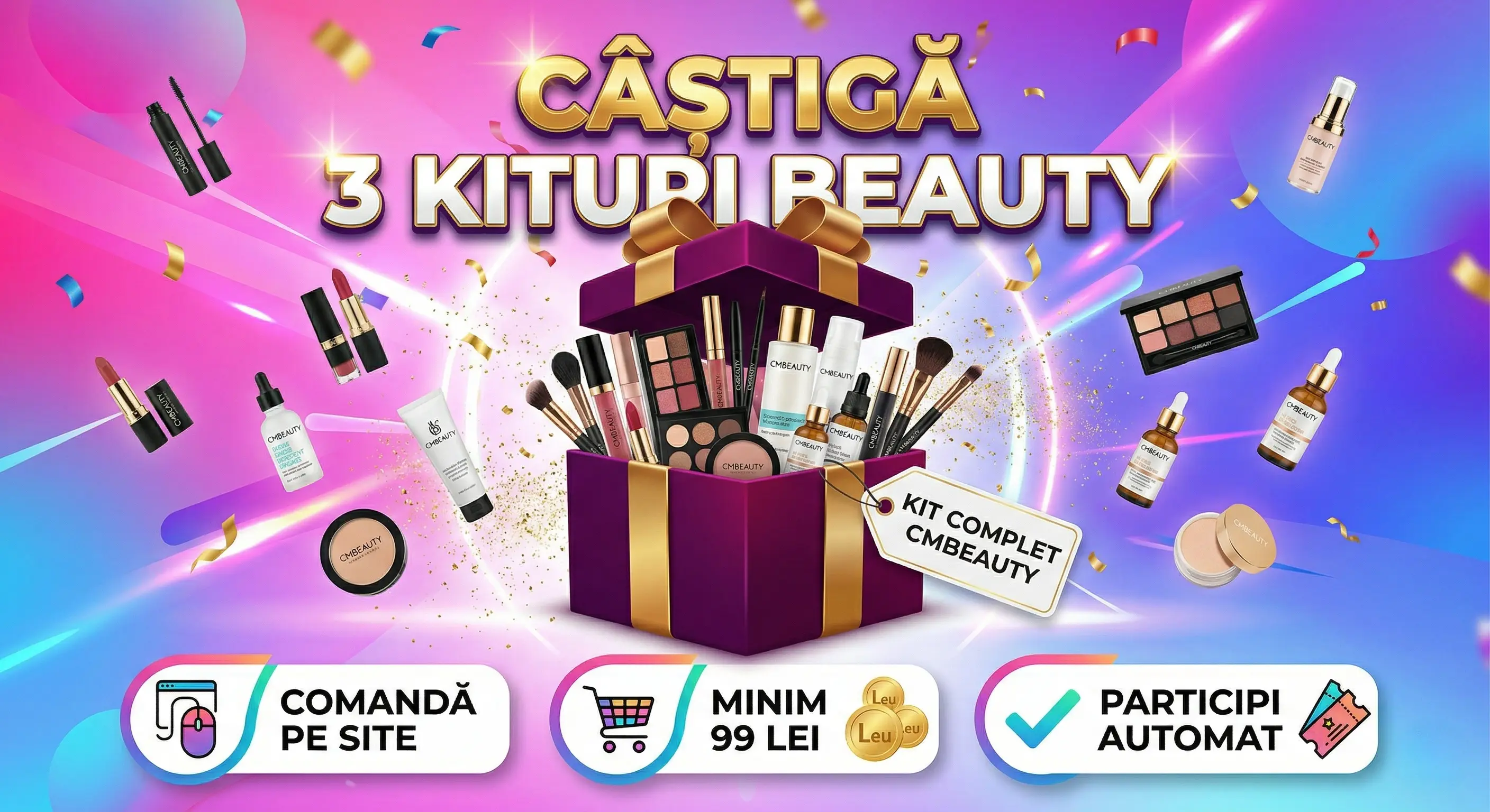 Concurs CMBeauty: Cumpără de 99 lei și câștigă Kit Produse (până pe 30 Apr) - Concursier