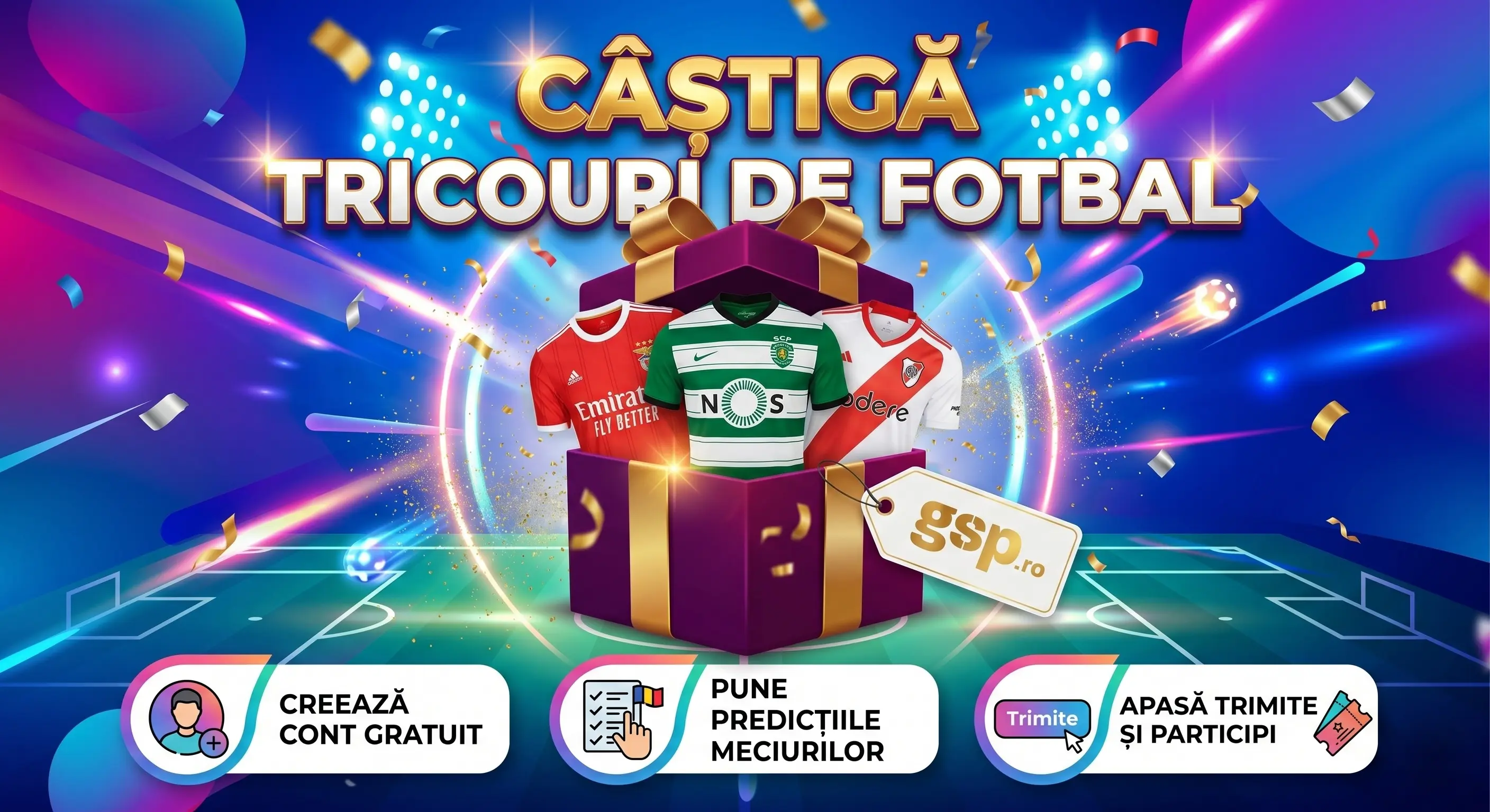 ⚽ Câștigă tricouri oficiale cu GSP și Betano! ✨