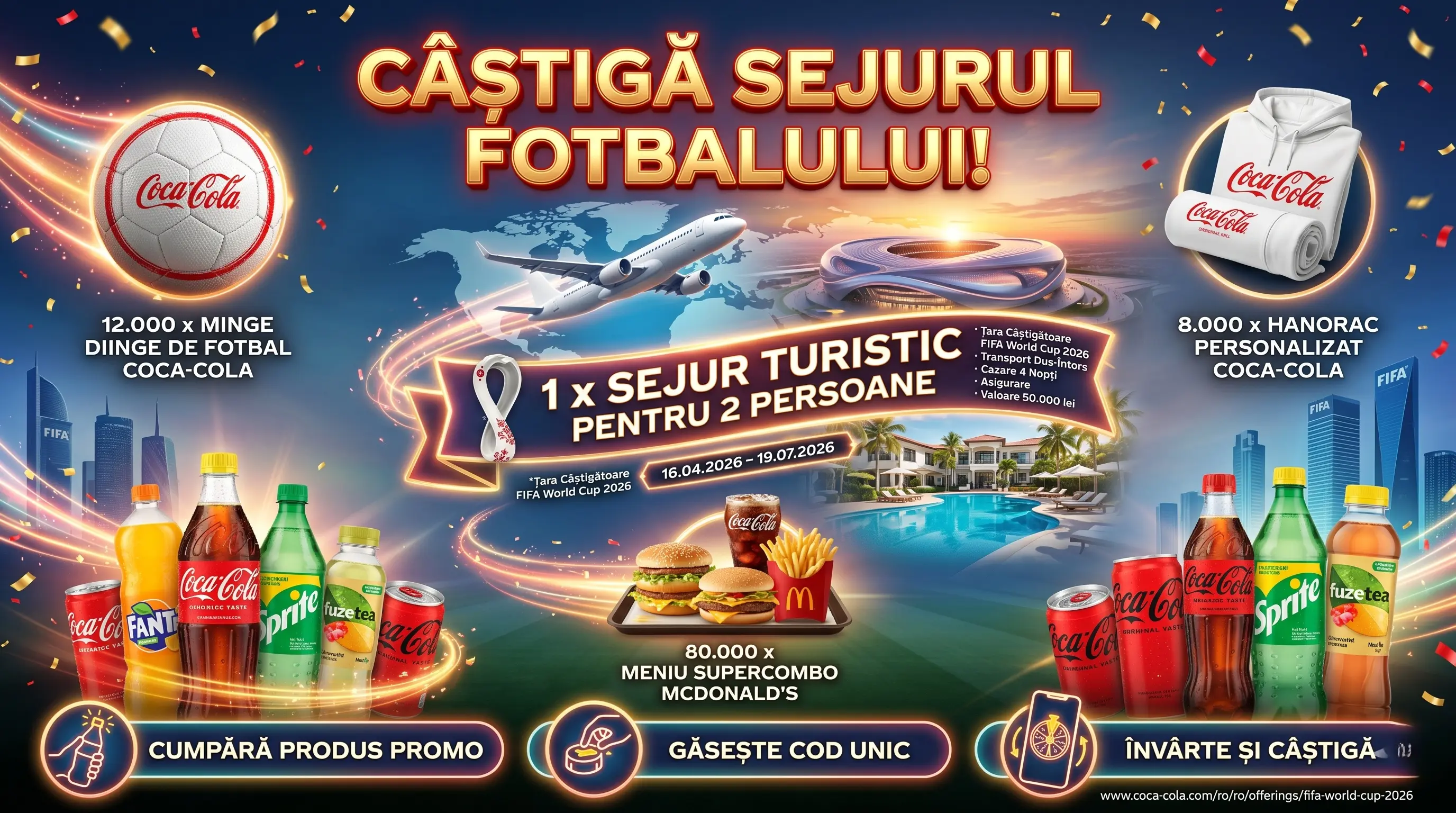 Concurs Coca-Cola: Câștigă o excursie la Cupa Mondială! (până pe 19 Iul) - Concursier