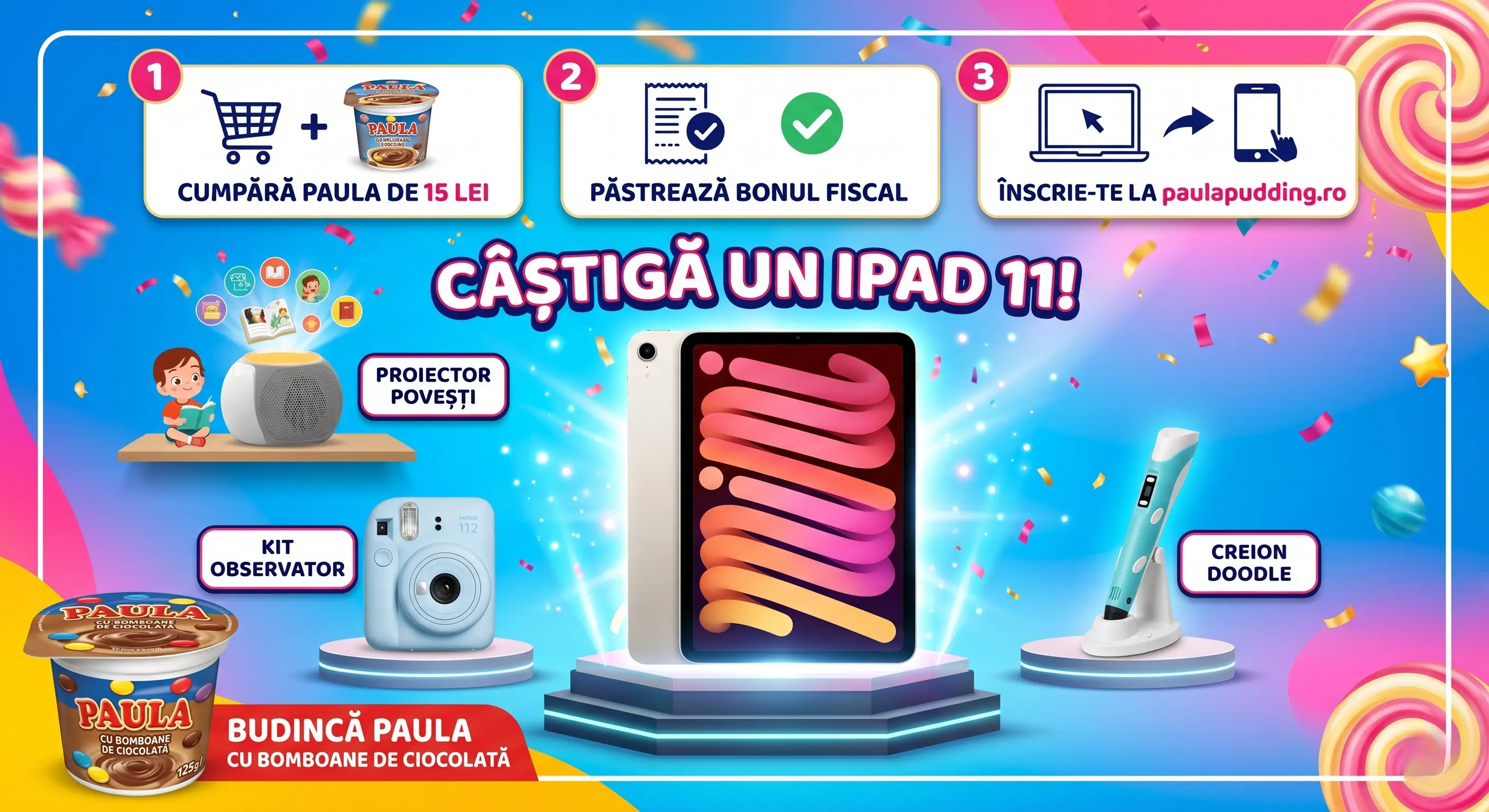 Concurs Paula: Cumpără budincă și poți câștiga un iPad! (până pe 30 Apr) - Concursier