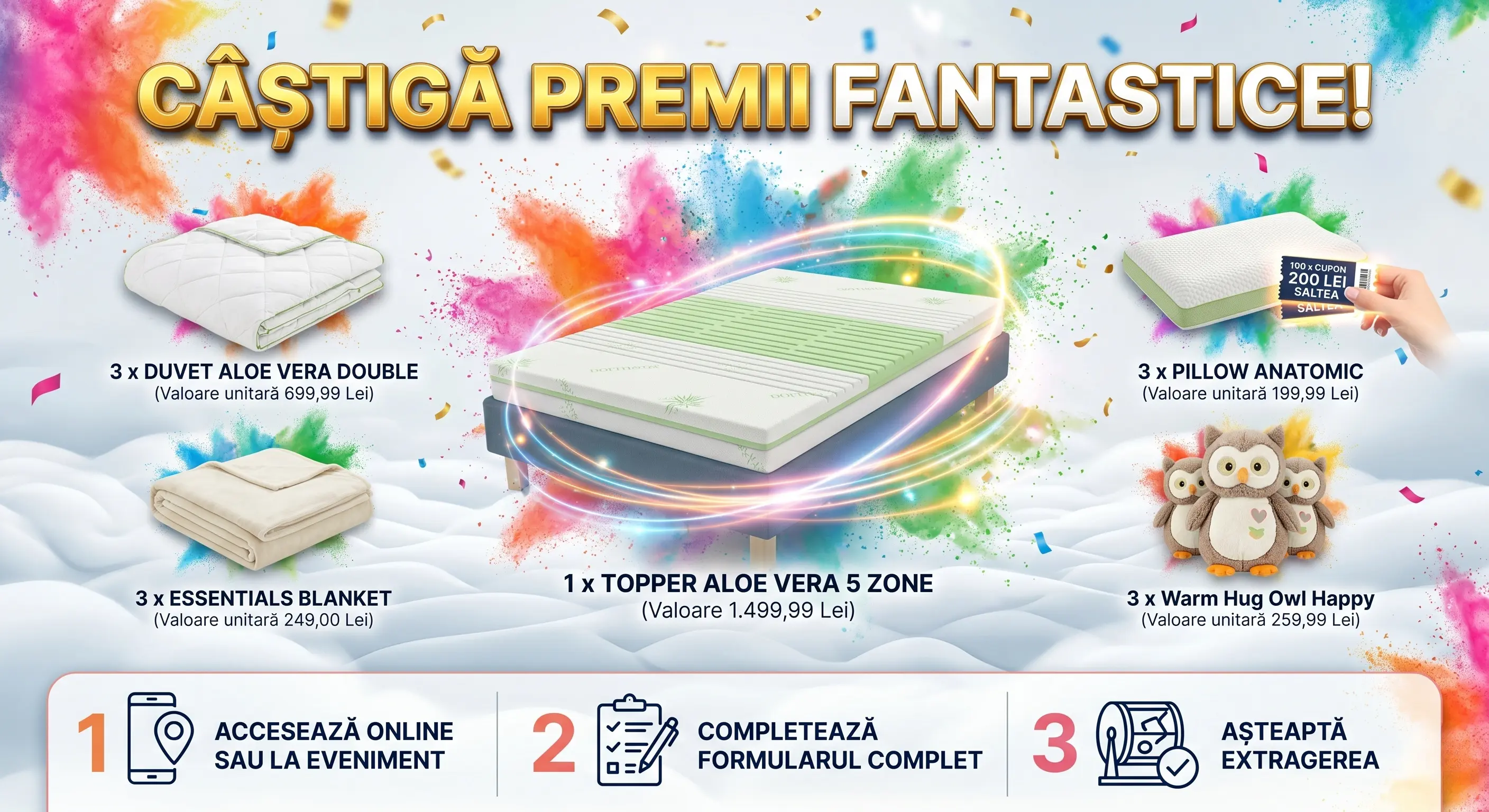 🌈 Colorează-ți somnul cu Dormeo la The Color Run! ✨ - Concurs Gratuit | Concursier