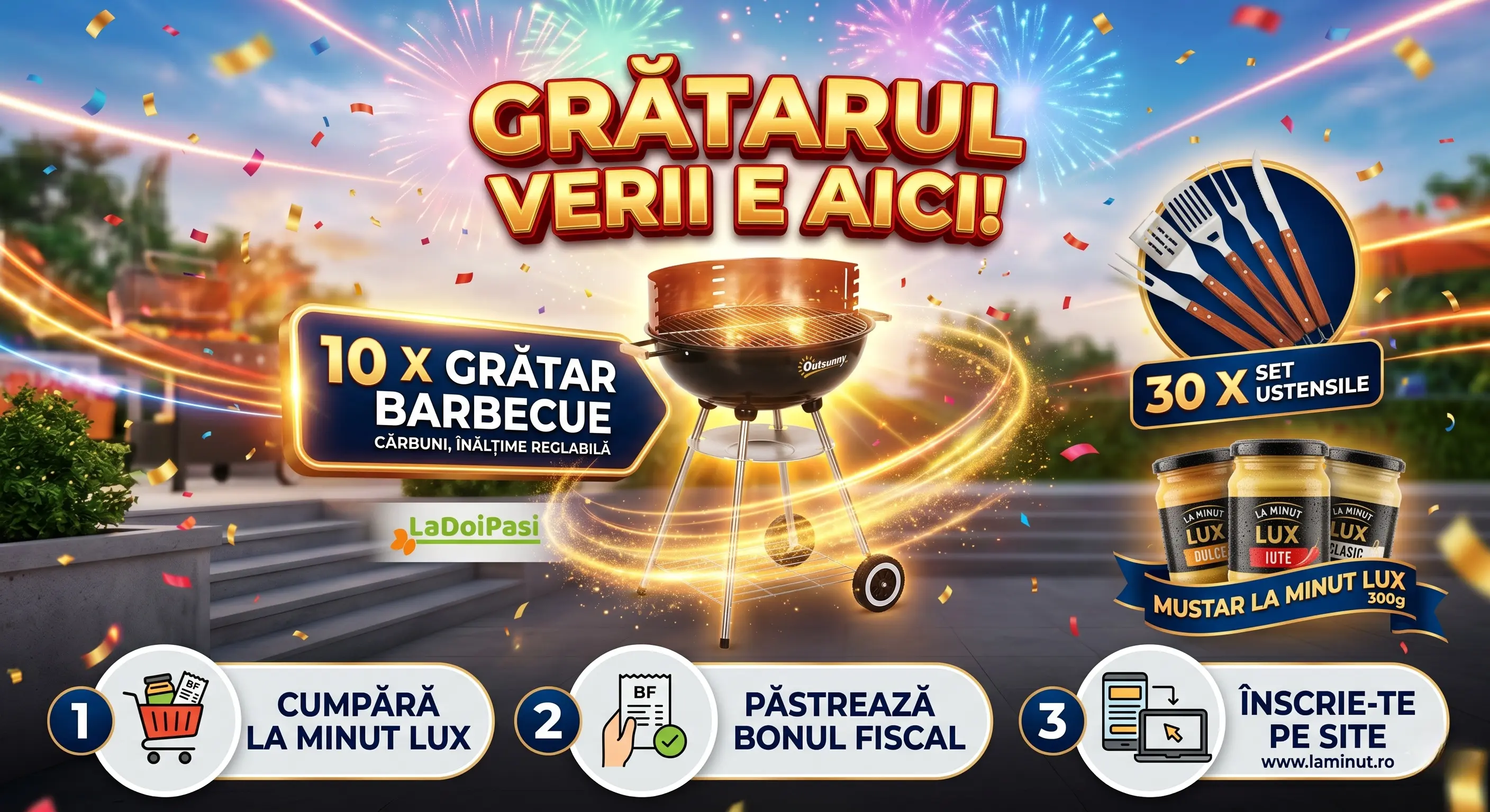 Concurs La Minut La Doi Pasi: Câștigă un Grătar! (până pe 30 Apr) - Concursier