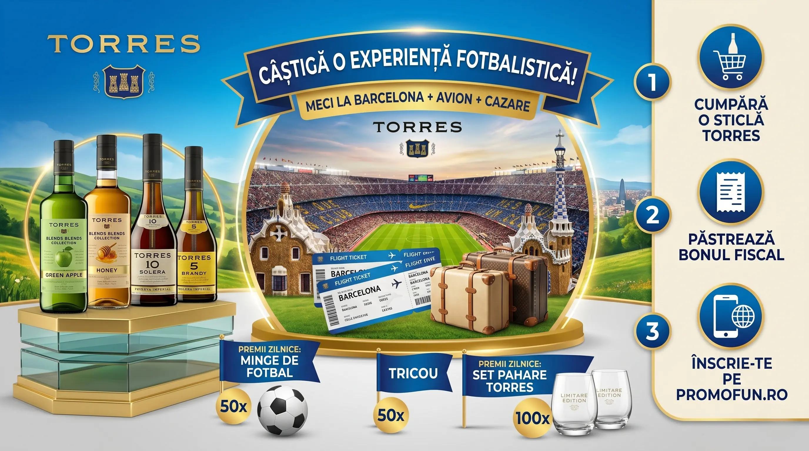 Concurs Torres: Bilete Barcelona! Răzuiește și câștigă! (până pe 15 Iul) - Concursier