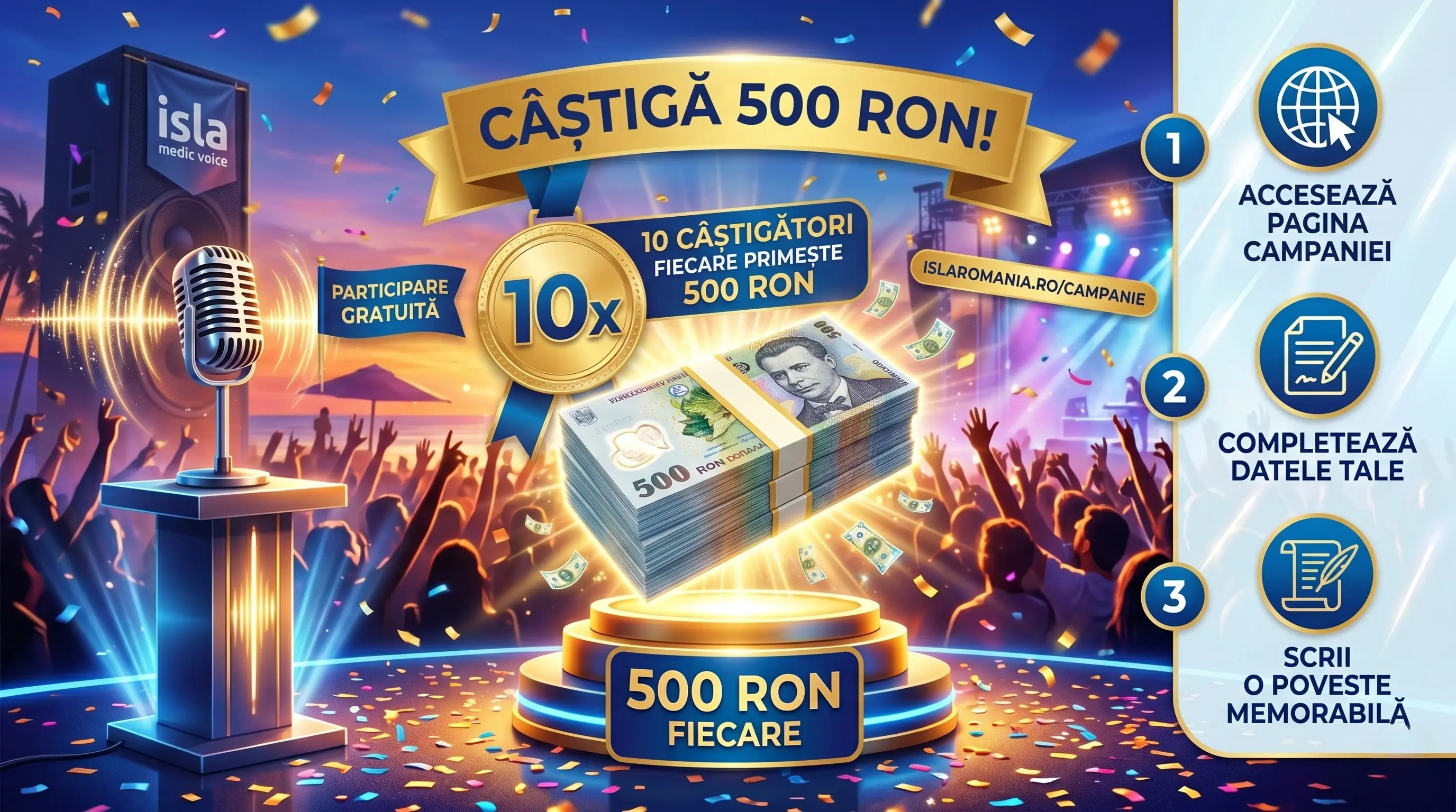 🎤 Povestește-ți răgușeala memorabilă și câștigă 500 RON cu isla! ✨ - Concurs Gratuit | Conc...