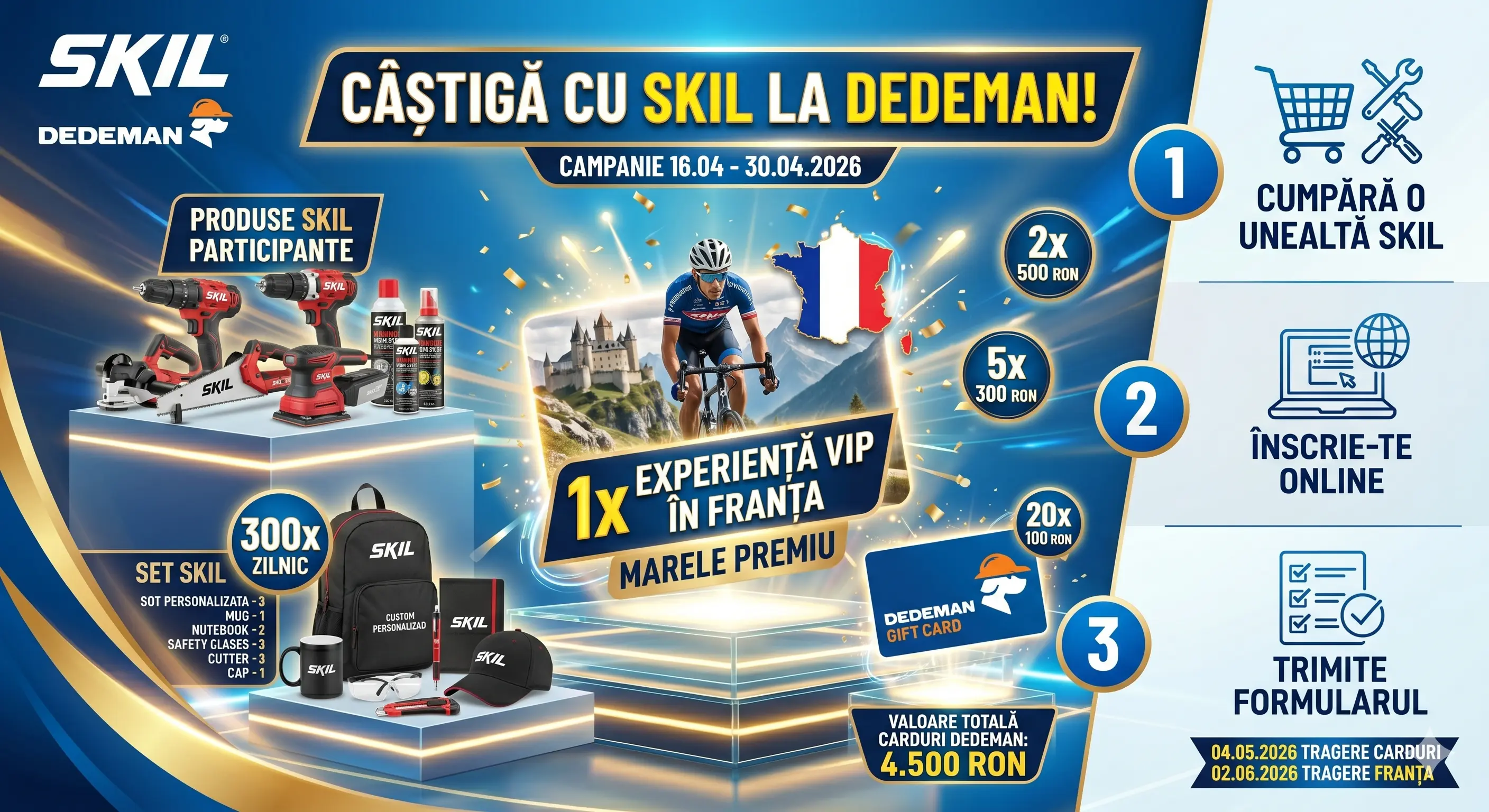 Concurs SKIL Dedeman: Câștigă Experiență Franța! (până pe 30 Apr) - Concursier