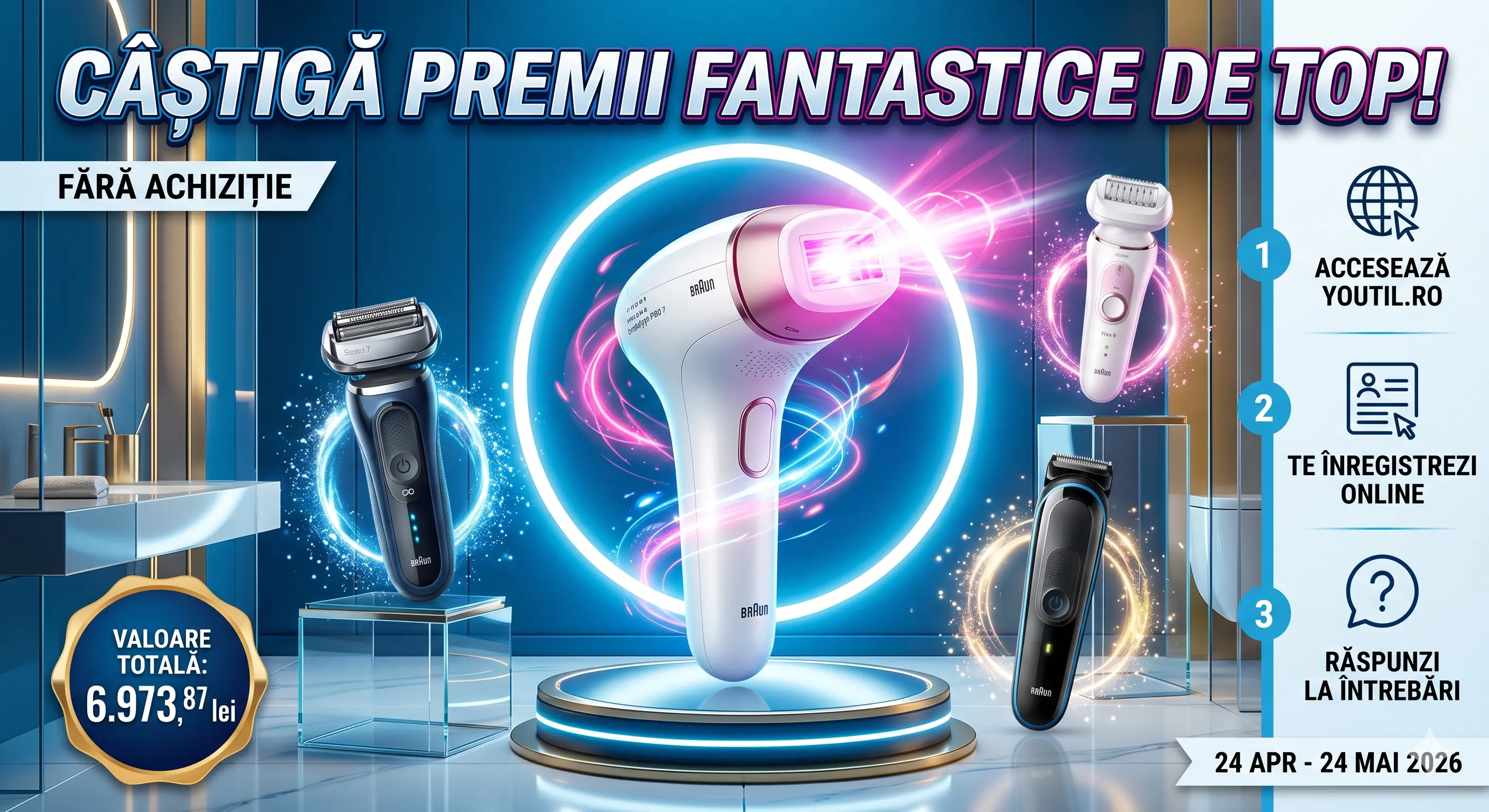 ✨ Câștigă un set premium de îngrijire Braun cu Youtil! 🧖♀️🧖♂️