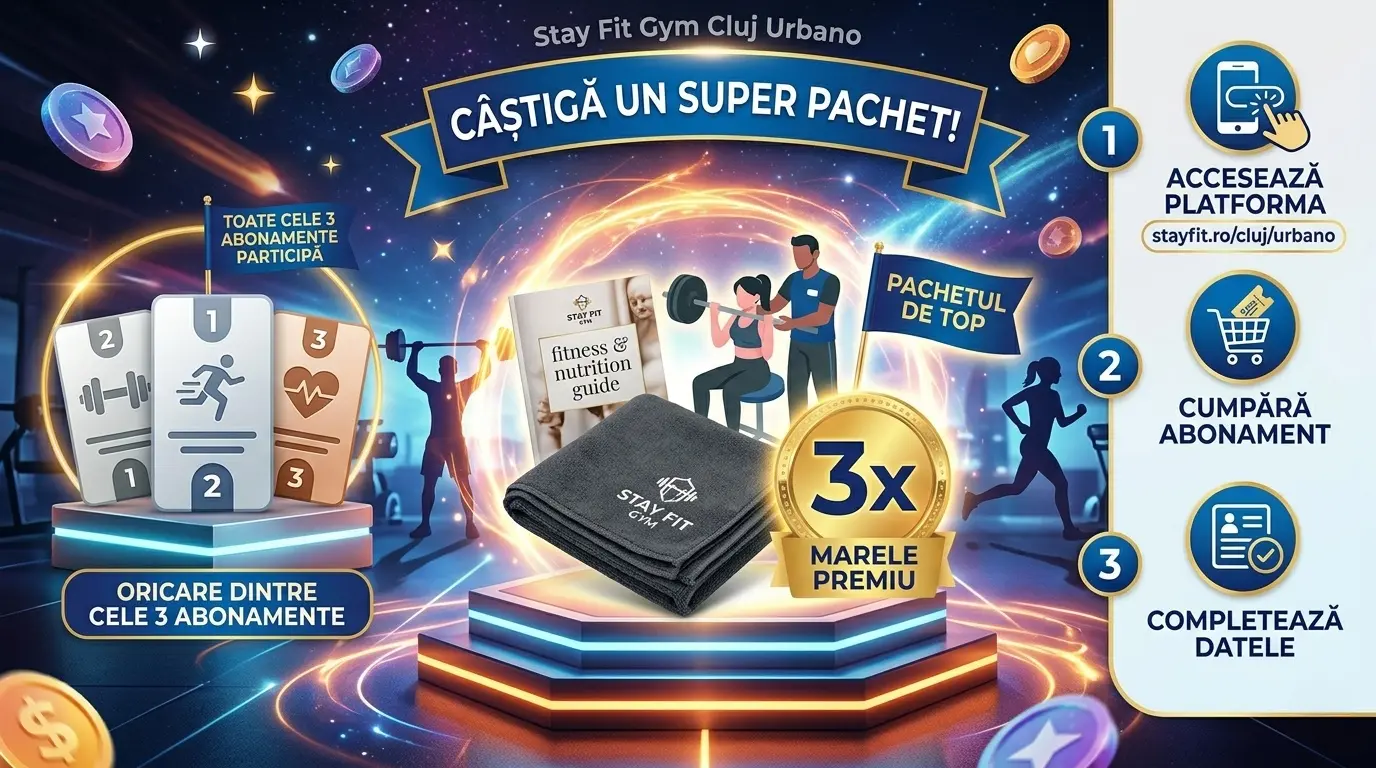 Concurs Stay Fit Cluj: Câștigă 8 ședințe PT (până pe 21 Mai)