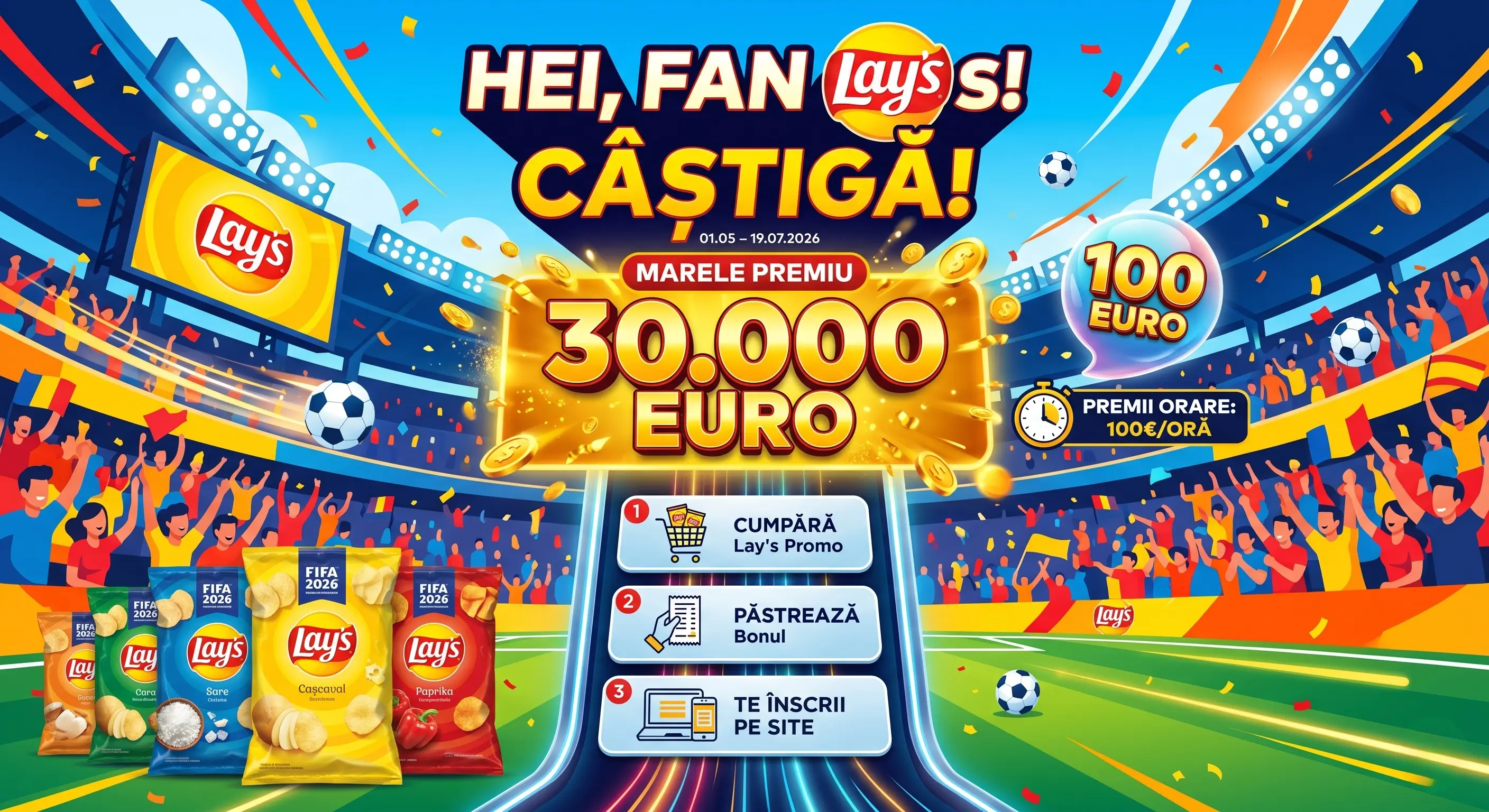 Concurs Concurs Lay's: Cumpără și Câștigă 30.000€ (până pe 19 Iul) - câștigă 30.000 euro