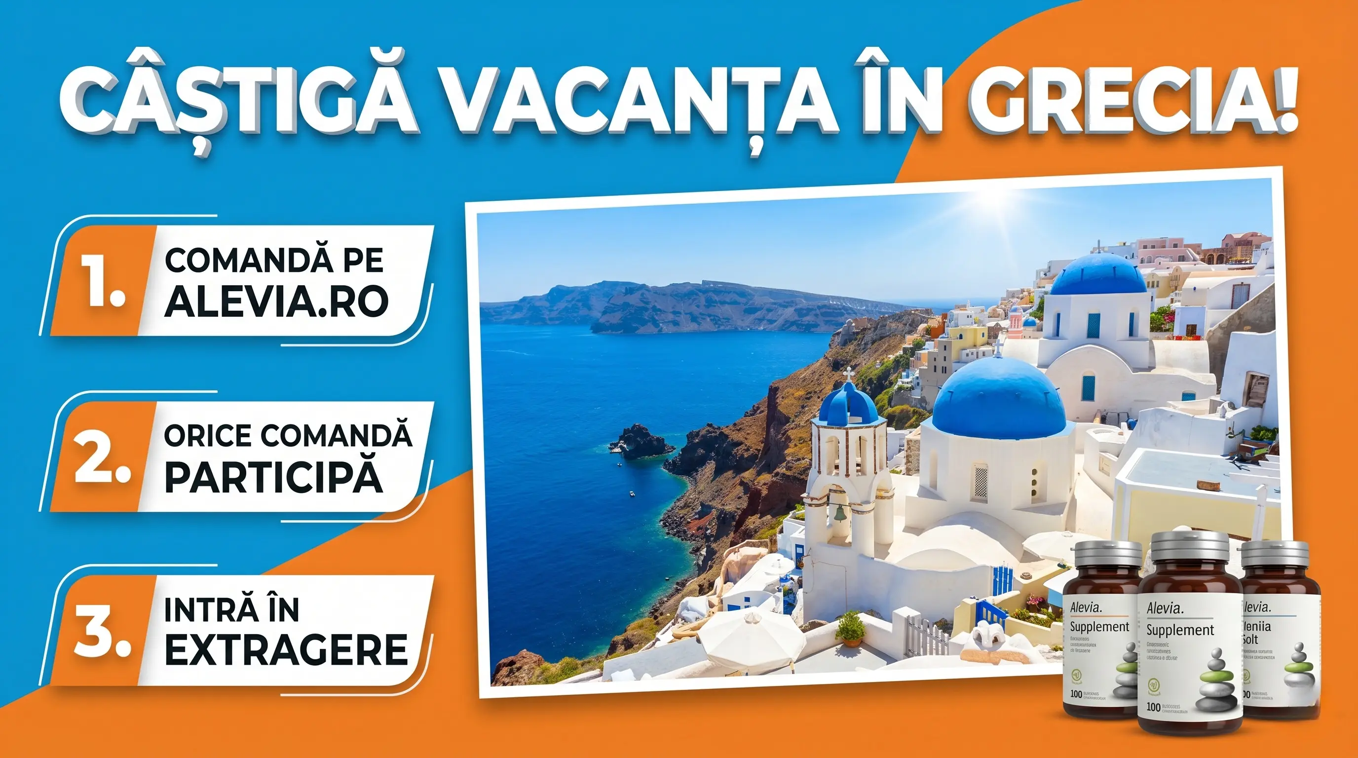 Concurs Concurs Alevia: Câștigă Vacanță în Grecia! Comandă (până pe 31 Mai) - câștigă...