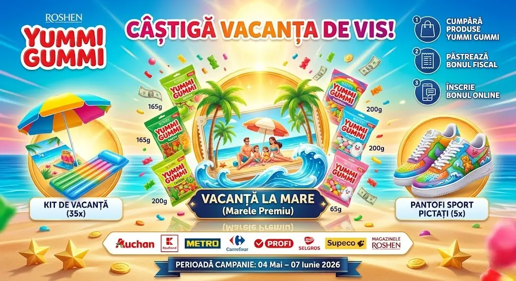 Concurs Concurs Yummi Gummi: Câștigă o Vacanță la Mare! (până pe 07 Iun) - câștigă Vacanță...