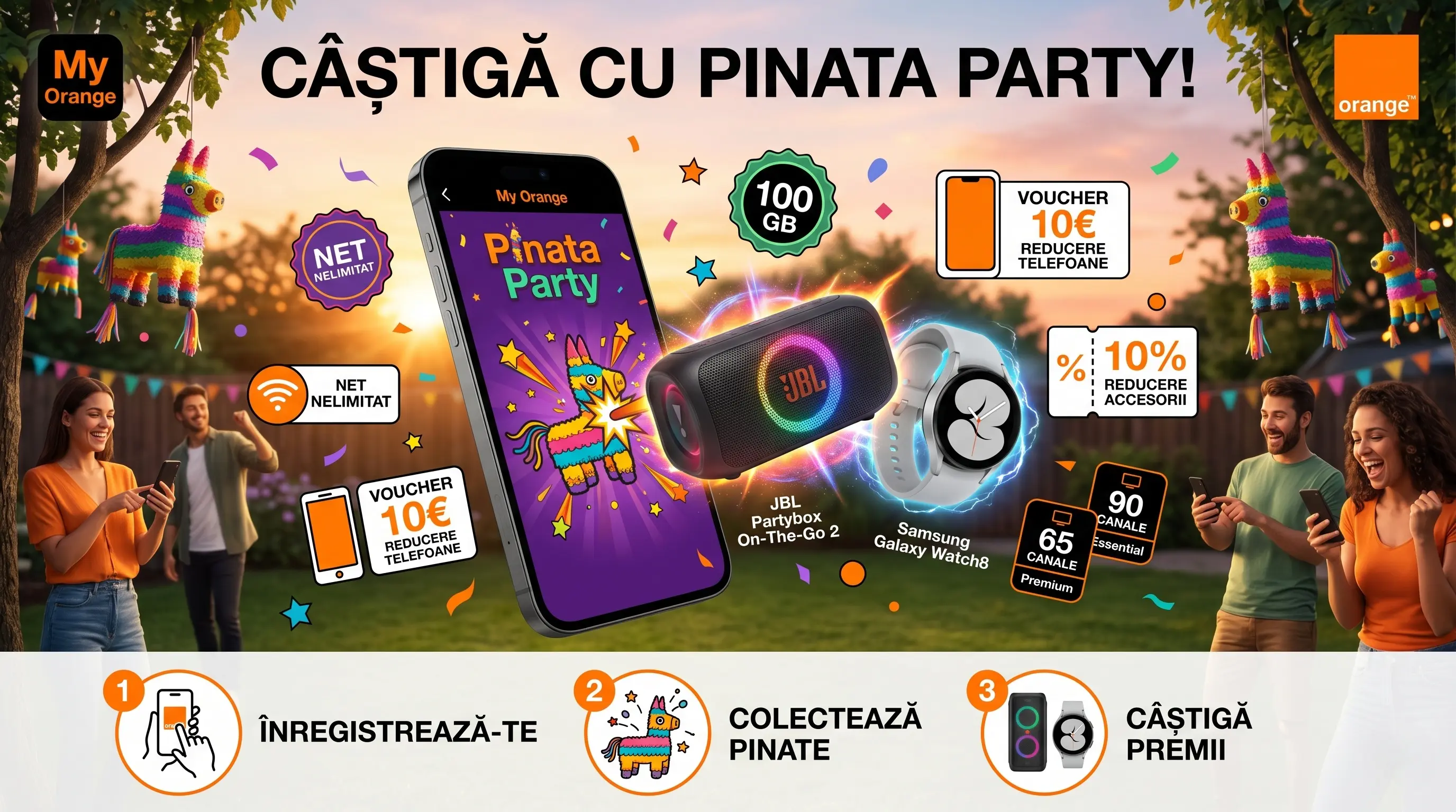 Sparge pinatele în My Orange și câștigă super premii! ✨ - Concurs Gratuit | Concursier