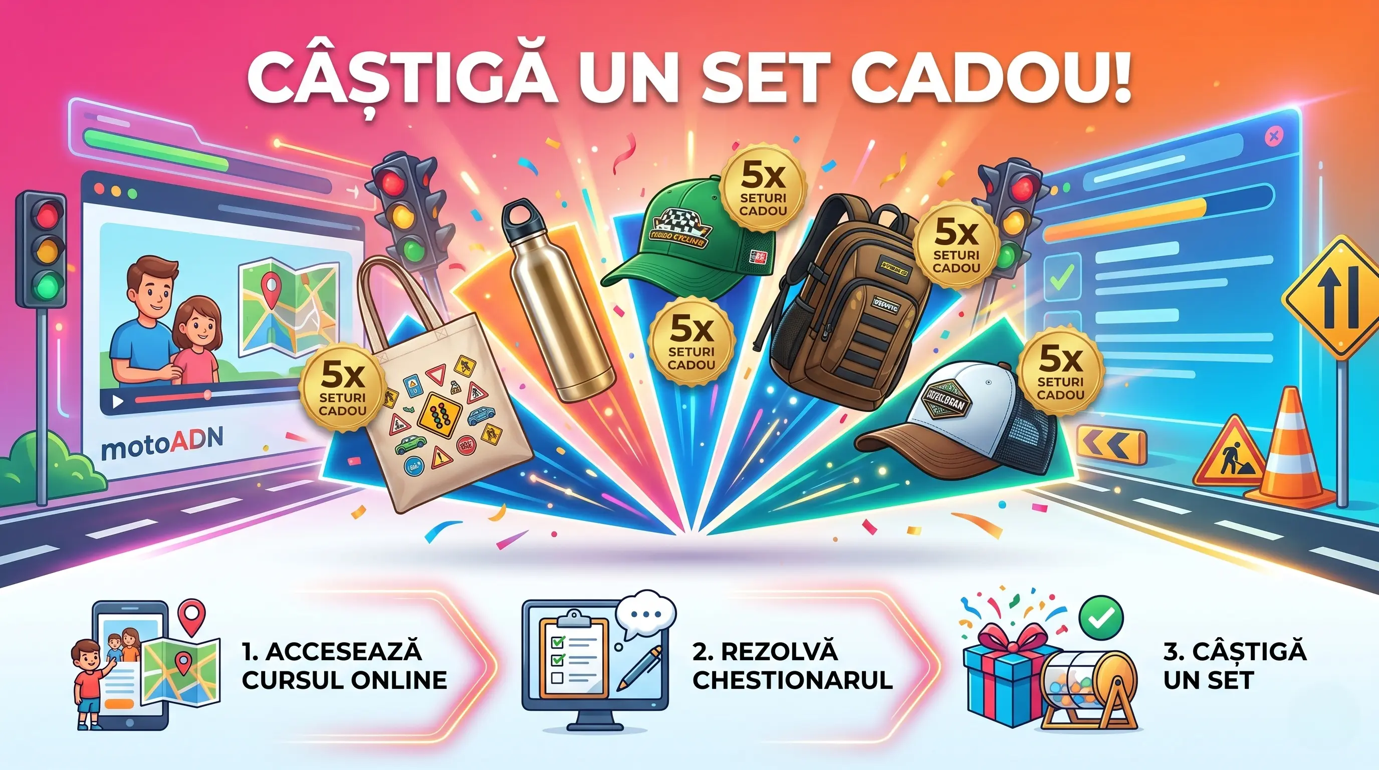🎒 Câștigă premii cu motoADN! ✨ - Concurs Gratuit | Concursier