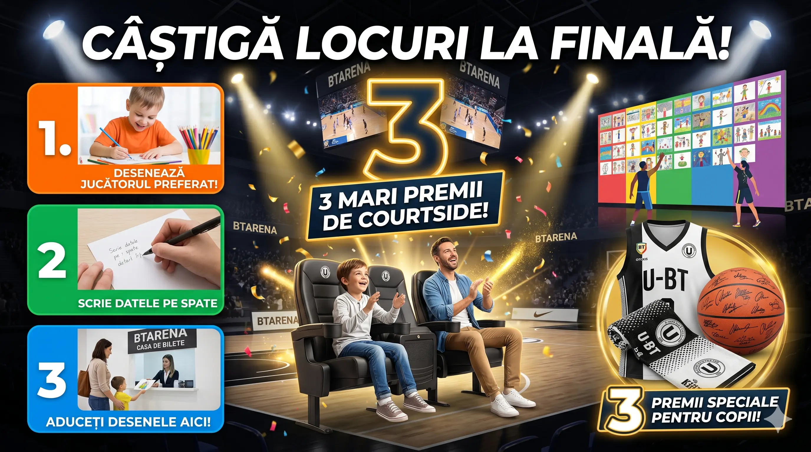 Concurs U-BT Cluj: Desenează și Câștigă Locuri Courtside (până pe 29 Mai) - Concurs Gratuit...