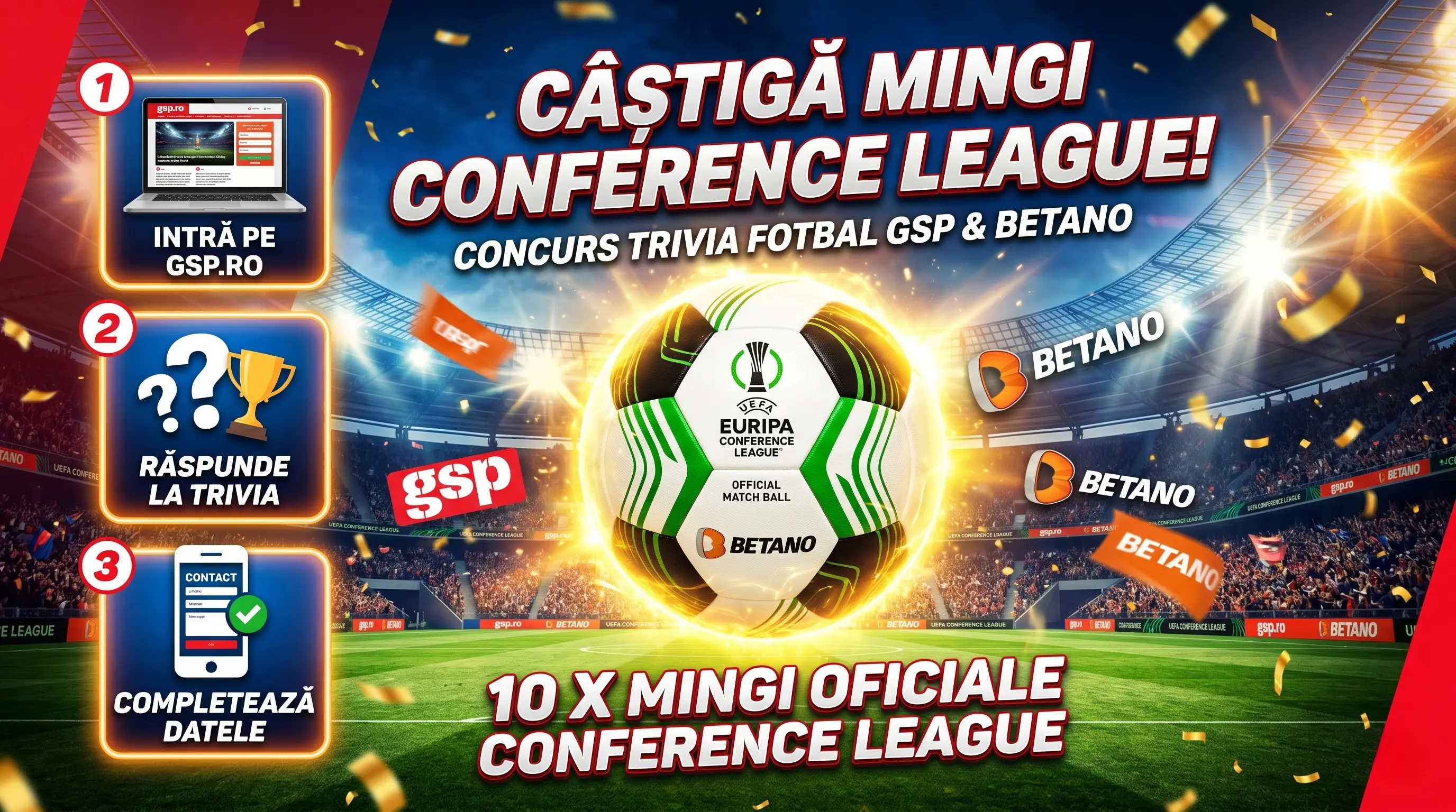 Concurs GSP : Câștigă Minge Conference League (până pe 27 Mai) - Concurs Gratuit | Concursier