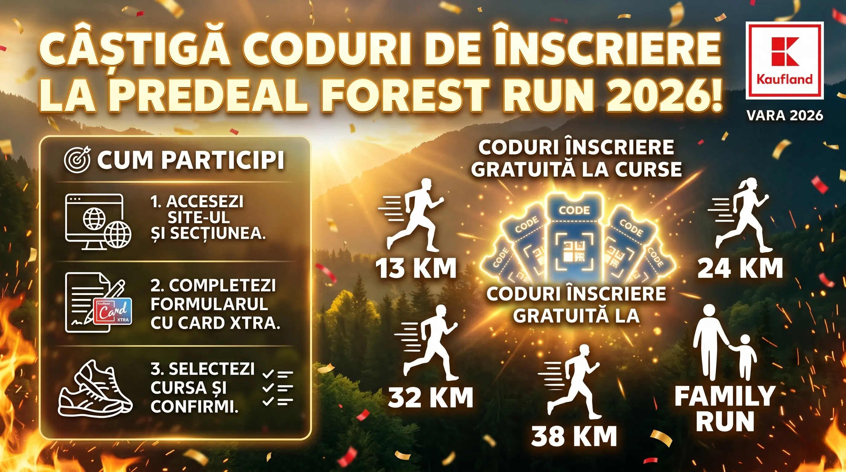 Concurs Kaufland: Câștigă Înscriere GRATUITĂ Predeal Forest Run (până pe 4 Iun) - Concurs...