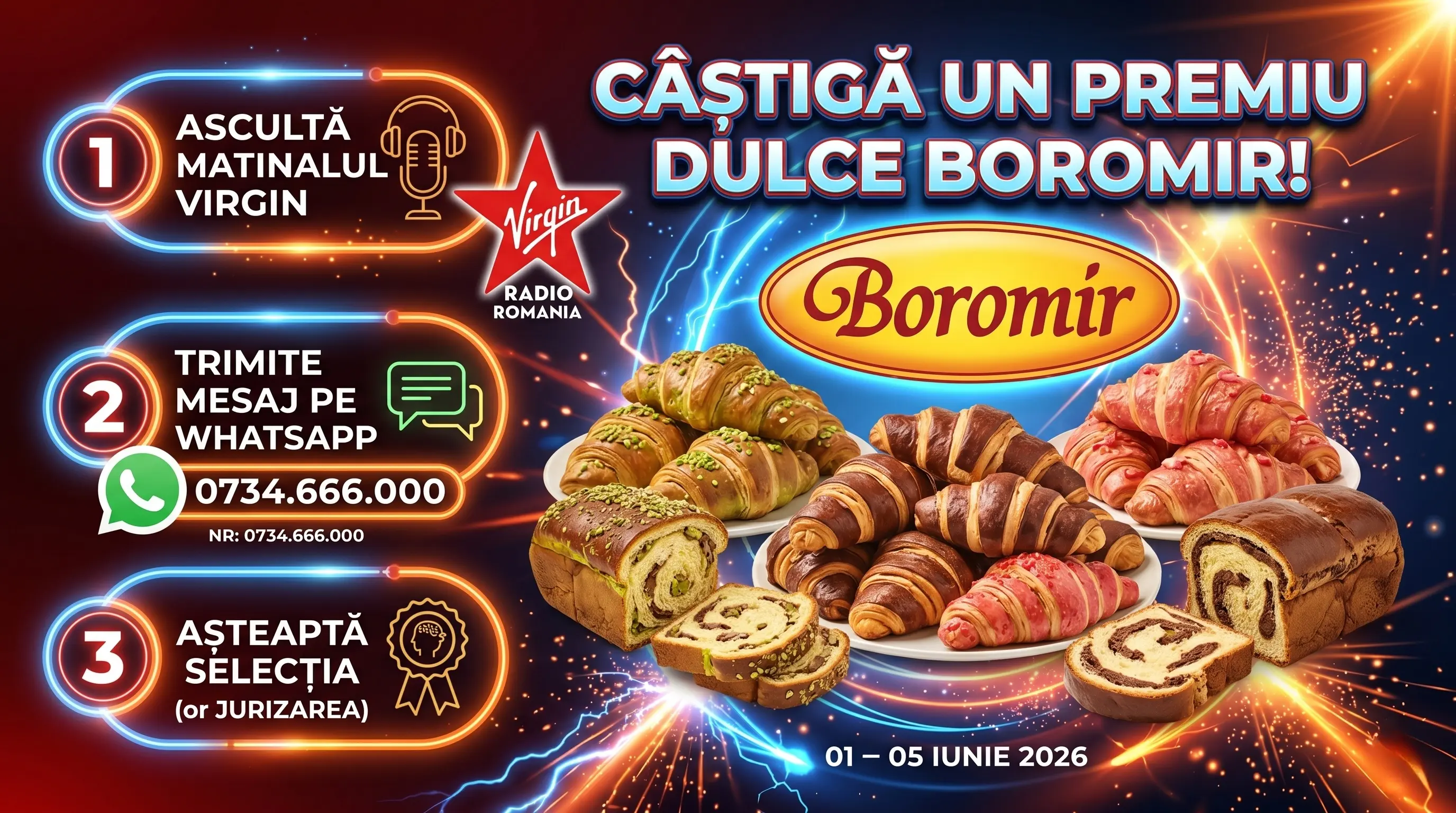Concurs Virgin Radio: Câștigă Cozonaci și Croissante (până pe 05 Iun) - Concurs Gratuit |...