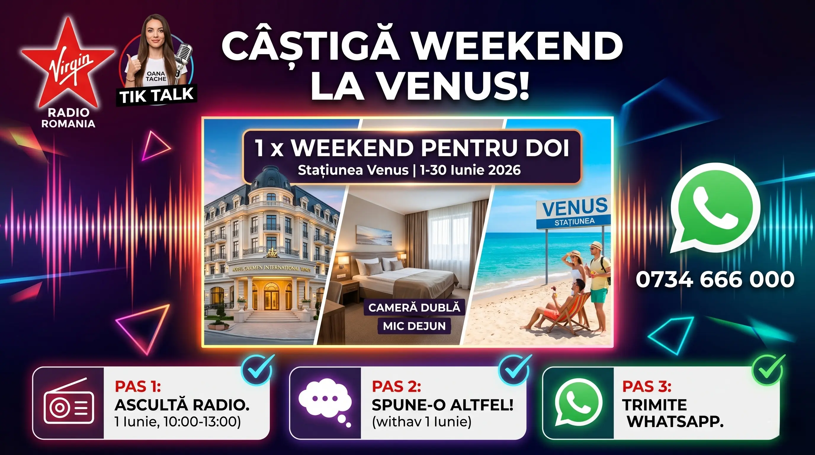 Concurs Virgin Radio: Câștigă un Weekend la Hotel Carmen Venus (până pe 1 Iun)