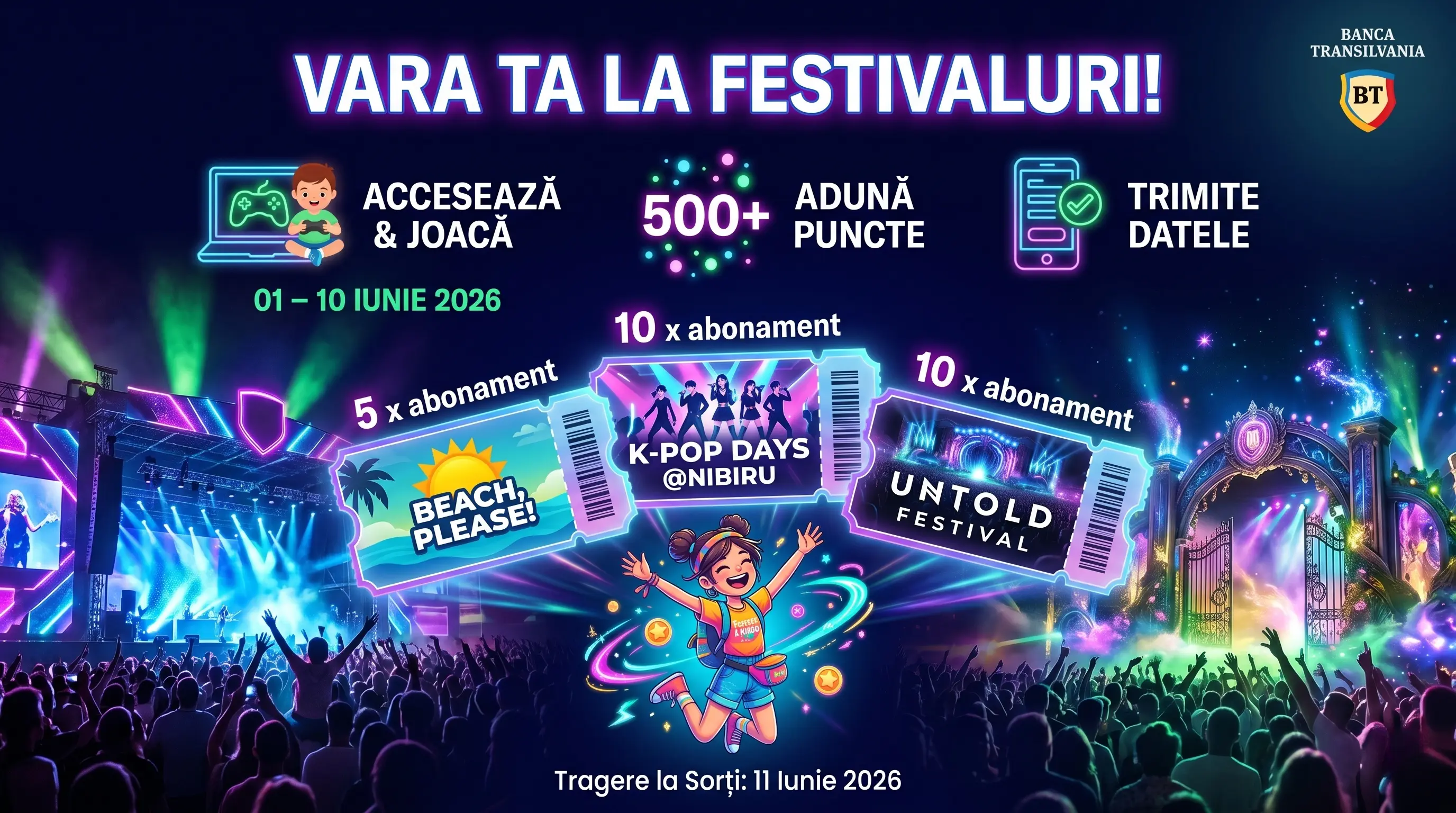 Concurs BT: Câștigă abonamente UNTOLD! Joacă „Forever a Kiddo” (până pe 10 Iun) - Concurs...