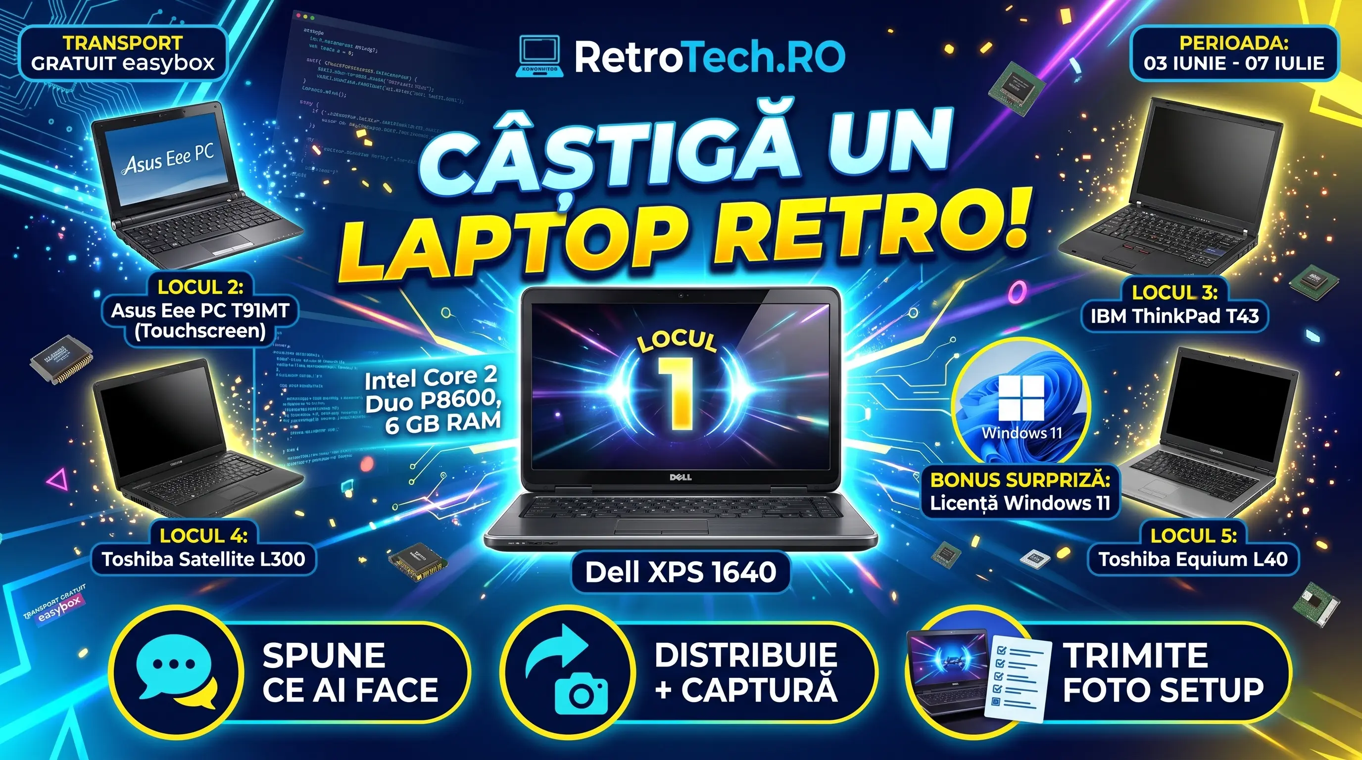 Concurs RetroTech.RO: Câștigă un Dell XPS 1640 (până pe 07 Iul) - Concurs Gratuit | Concursier