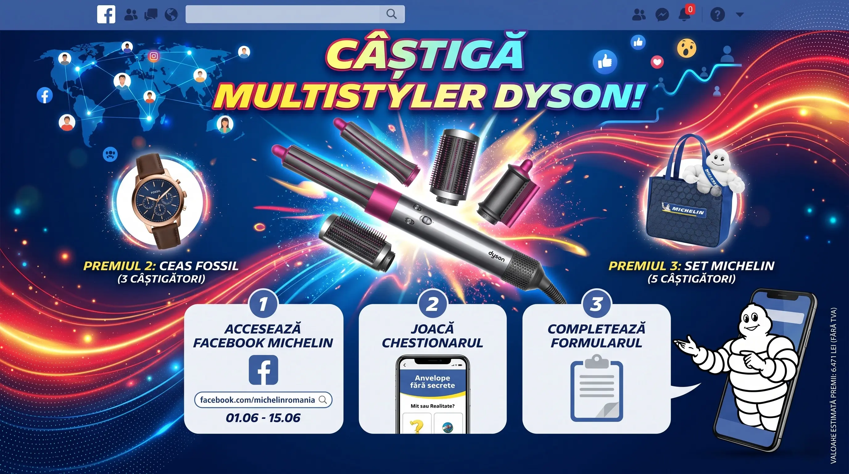 Concurs Michelin: Câștigă un Multistyler Dyson! Joacă chestionarul (până pe 15 Iun) -...