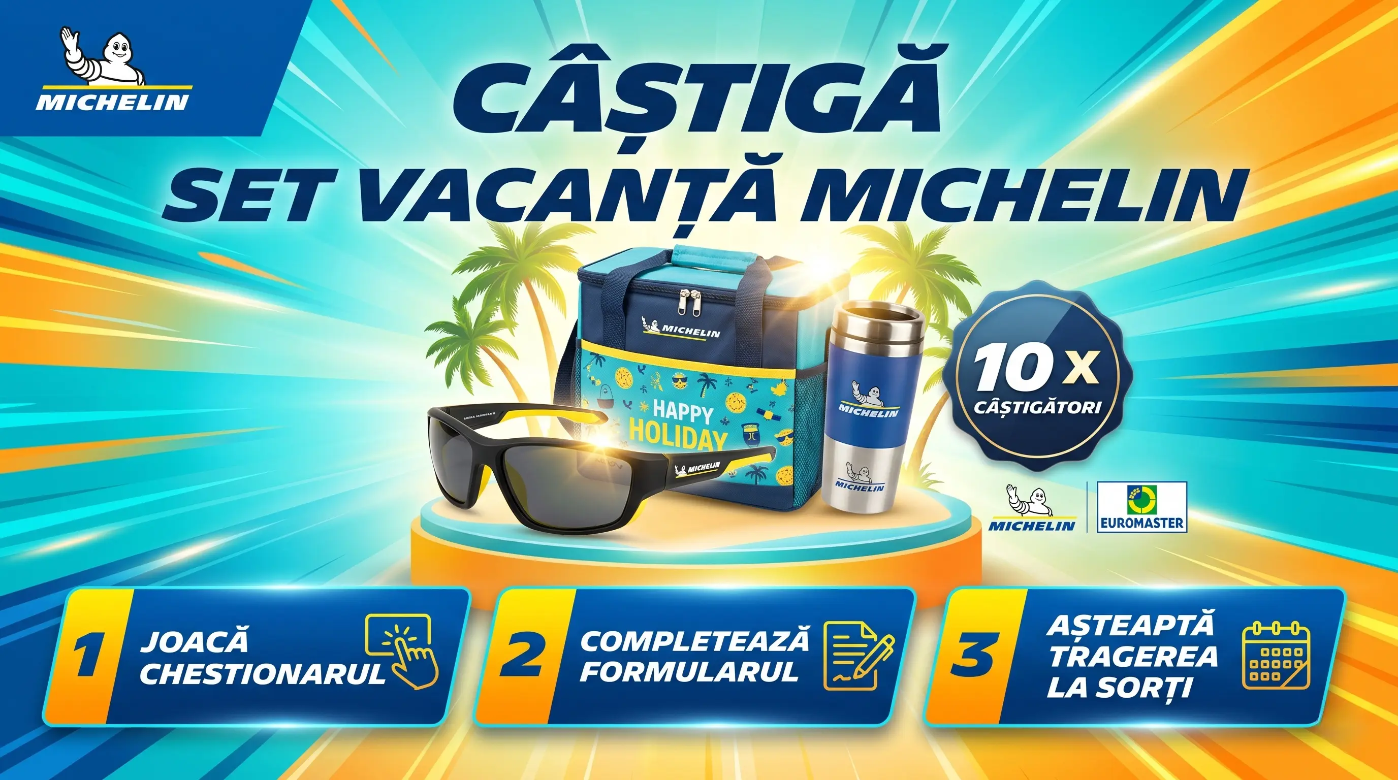 Concurs Euromaster: Joci Quiz & Câștigi Set Michelin Vacanță (până pe 07 Iun) - Concurs...
