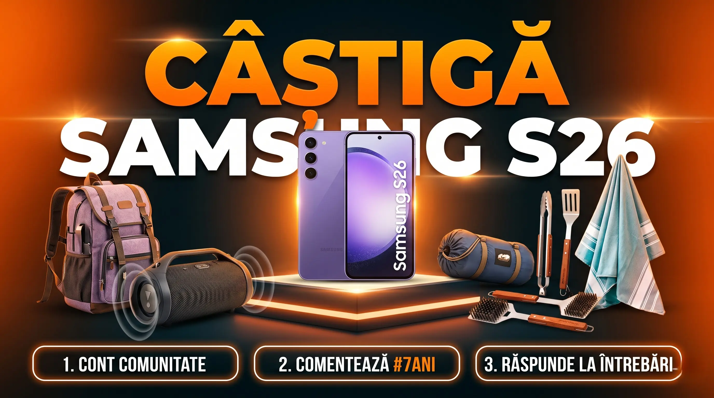 Concurs Orange Samsung S26 5G 256GB – Răspunde la întrebări și câștigă (până pe 30 Iunie) -...