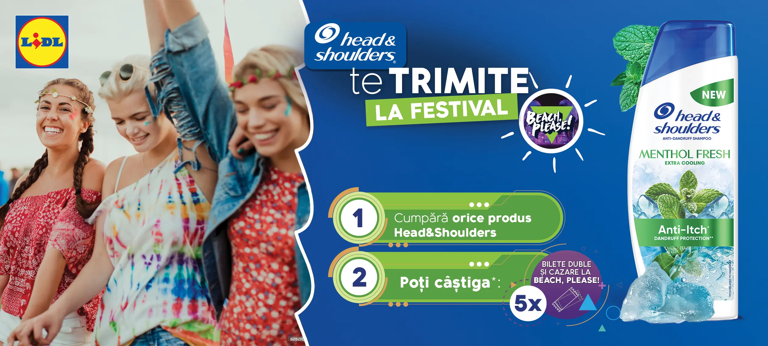Concurs Lidl: Cumpără Head&Shoulders și câștigă vacanță la Beach, Please! Festival (până pe...