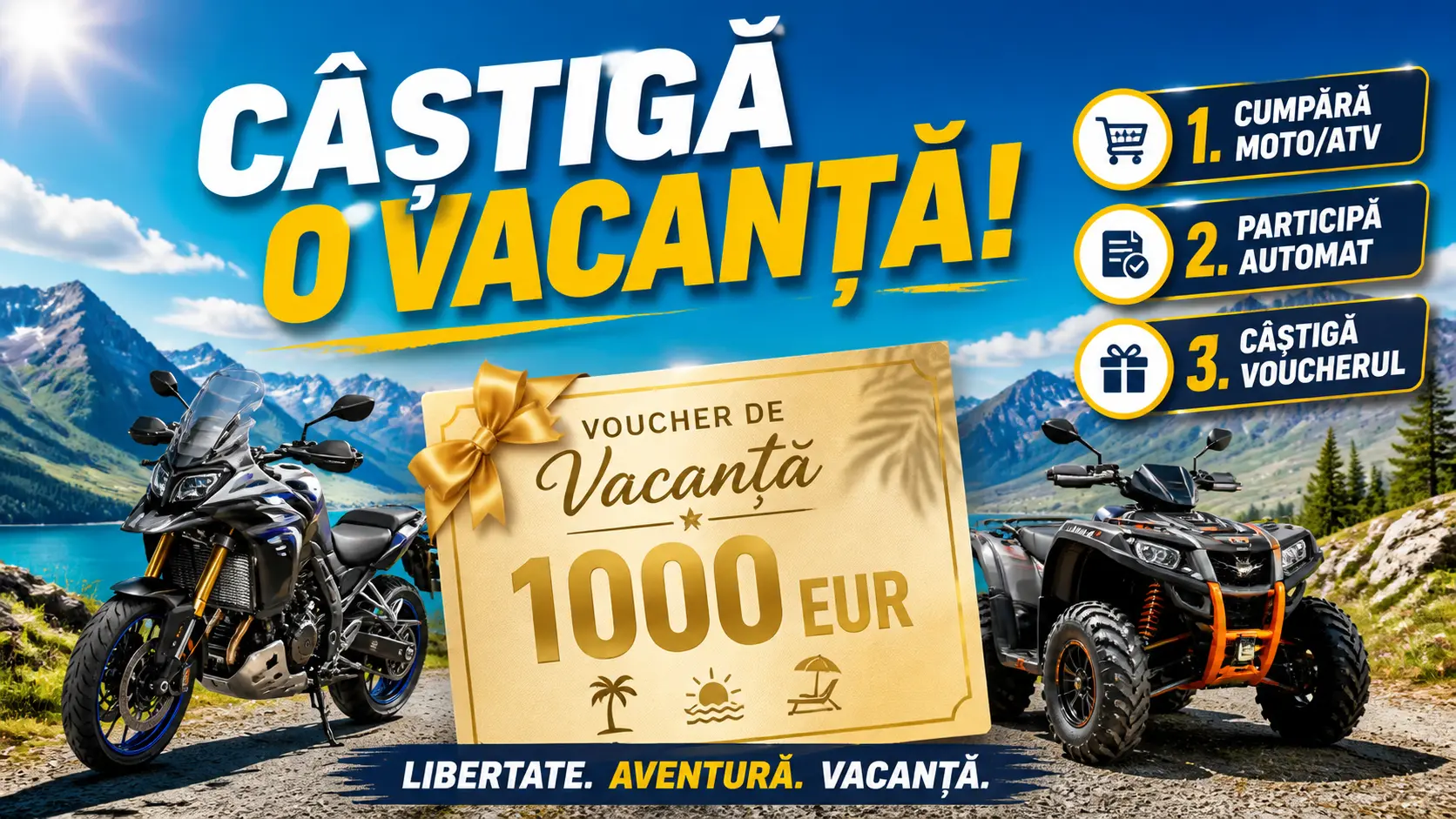 Concurs Nordica Moto: Cumpără și Câștigă Voucher de Vacanță de 1.000 EUR (până pe 31 Iulie)...