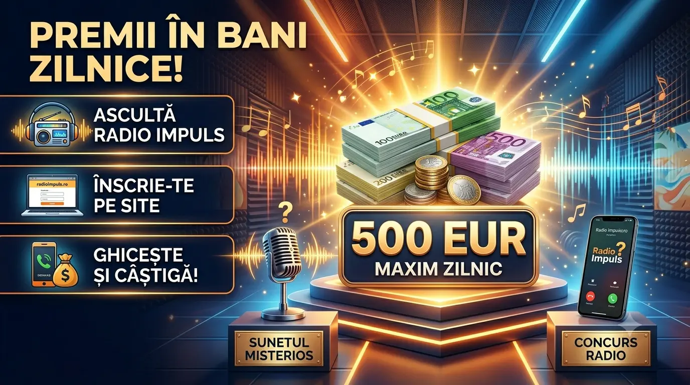 Concurs Radio Impuls - Câștigă până la 500 EUR pe zi (până pe 31 Iulie) - Concurs Gratuit |...