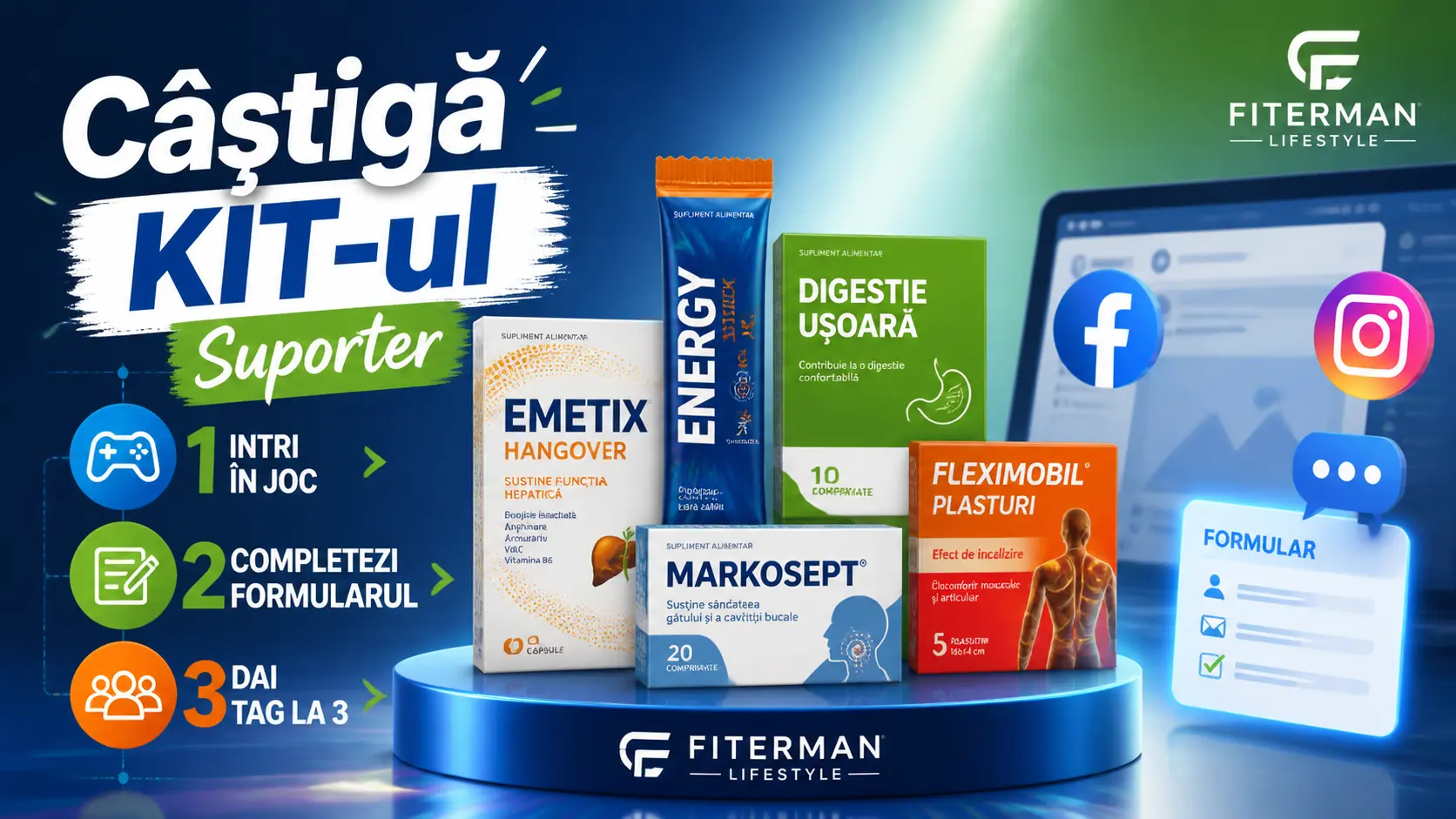 Concurs Fiterman Lifestyle - Câștigă 10 KIT-uri Suporter (până pe 18 iunie) - Concurs...