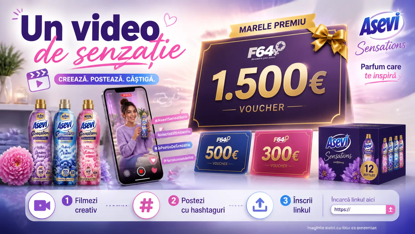 Concurs Asevi Romania - Creează un videoclip și câștigă voucher F64 de 1.500 Euro (până pe...