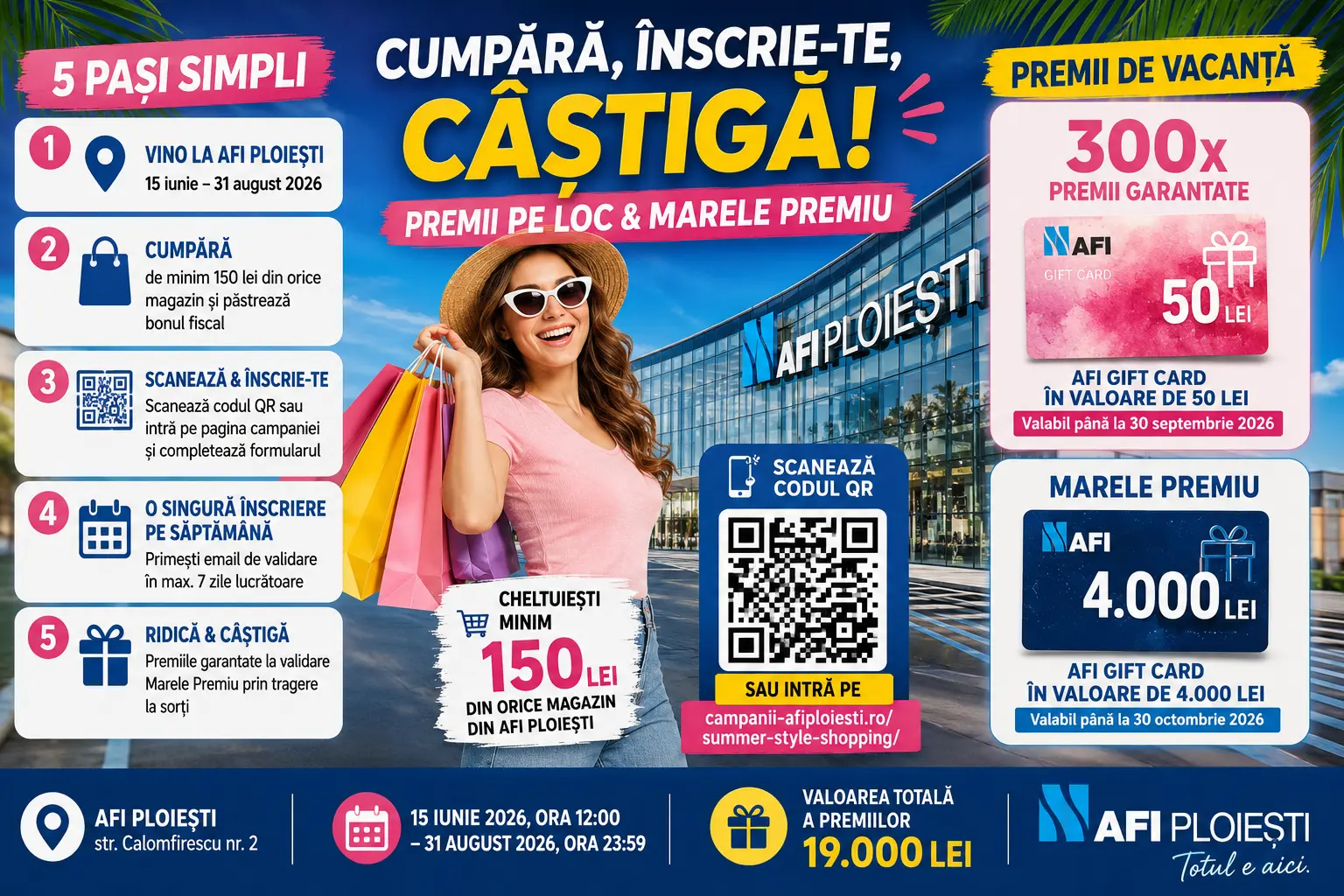 Concurs AFI Ploiești: Cumpără și câștigă carduri cadou de 4.000 lei (până pe 31 august) -...